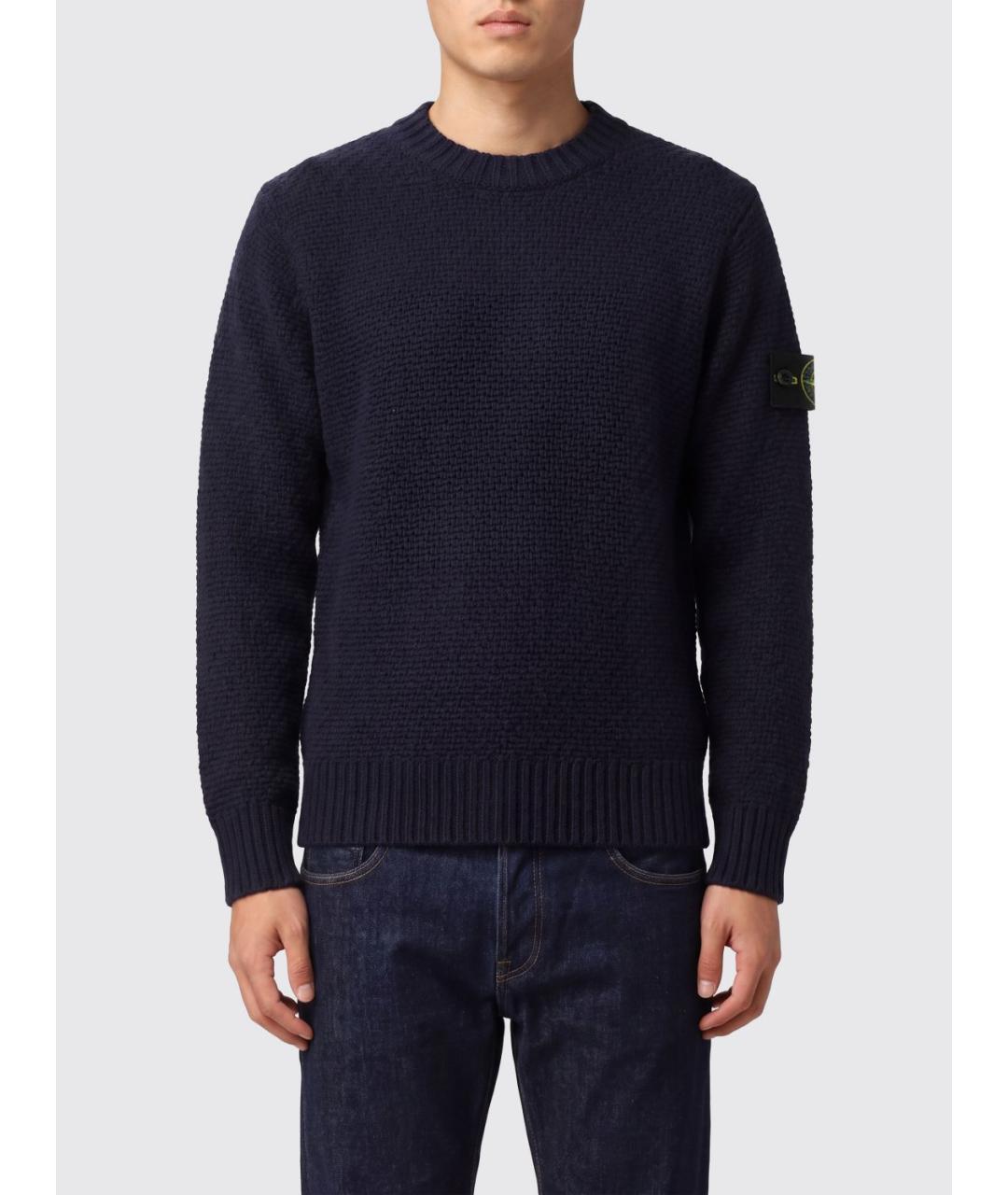 STONE ISLAND Синий джемпер / свитер, фото 5