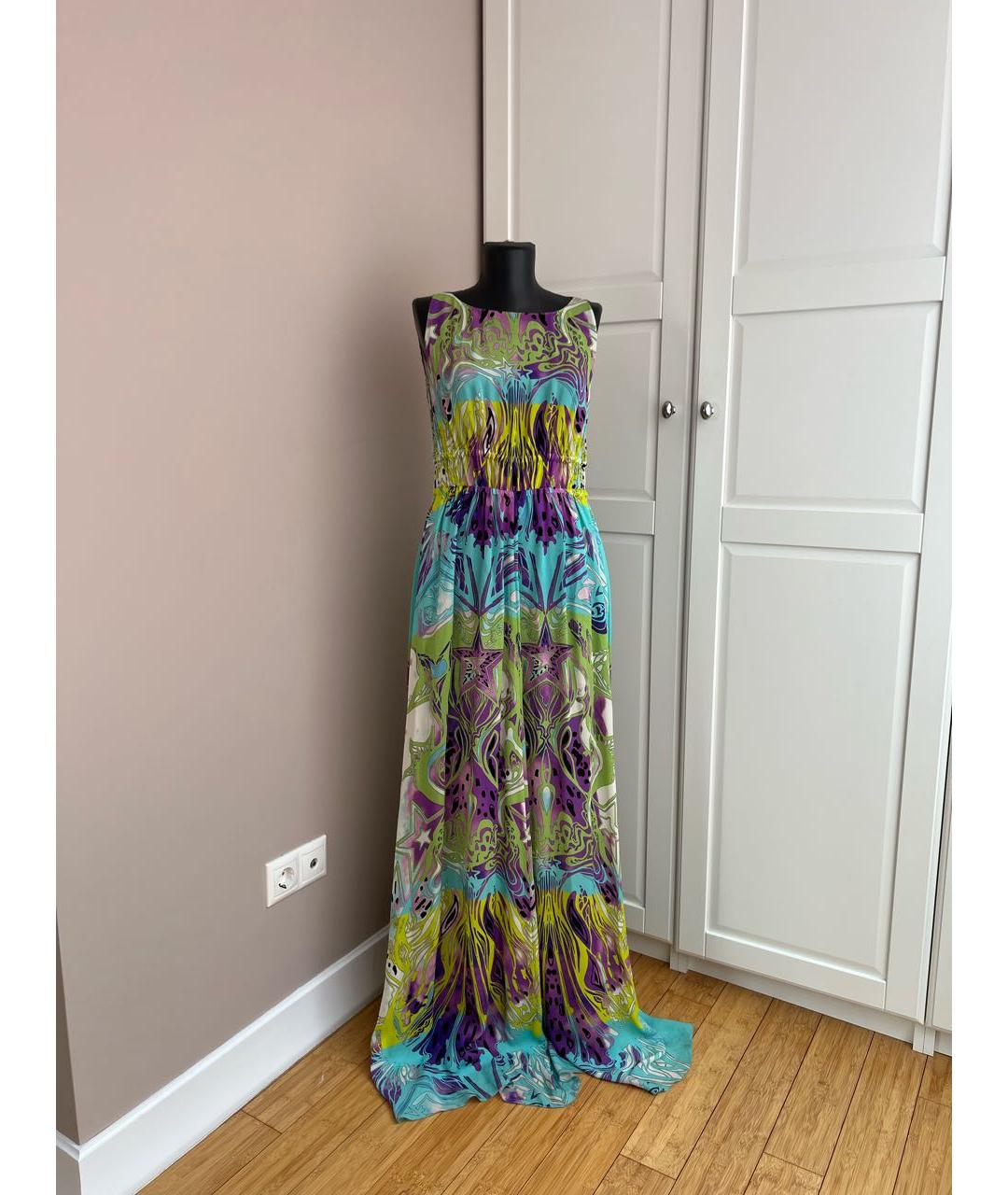 EMILIO PUCCI Мульти шелковое коктейльное платье, фото 9