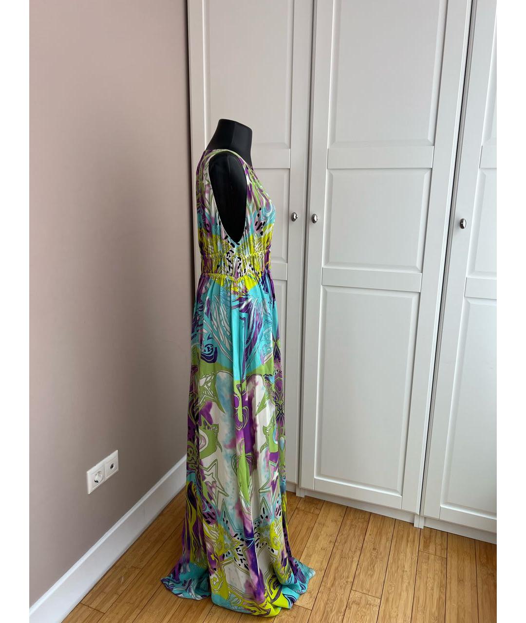 EMILIO PUCCI Мульти шелковое коктейльное платье, фото 4