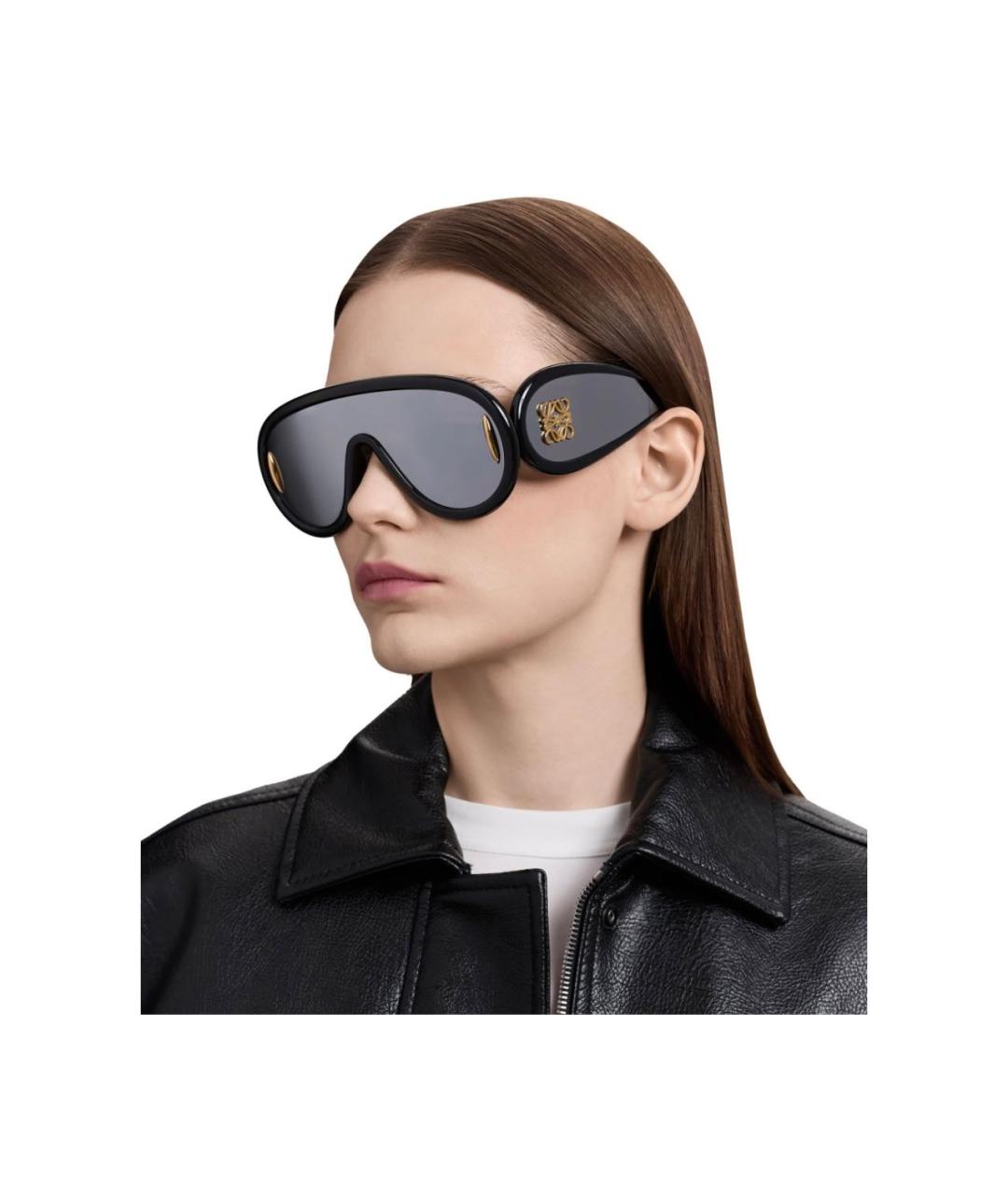 LOEWE Черные пластиковые солнцезащитные очки, фото 5