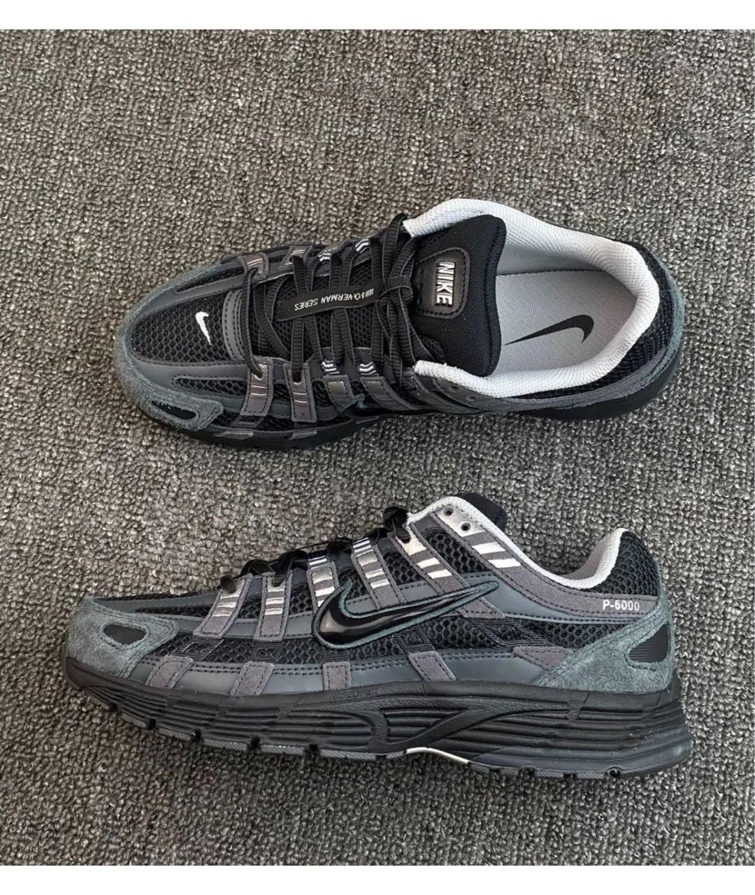 NIKE Черные низкие кроссовки / кеды, фото 2