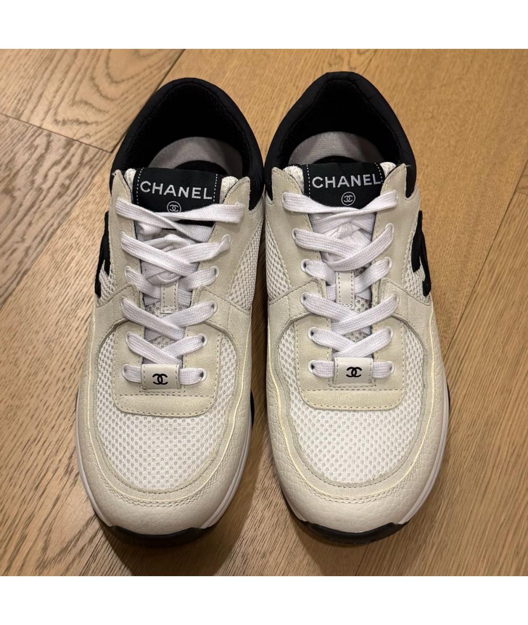 CHANEL Белые кожаные кеды, фото 2