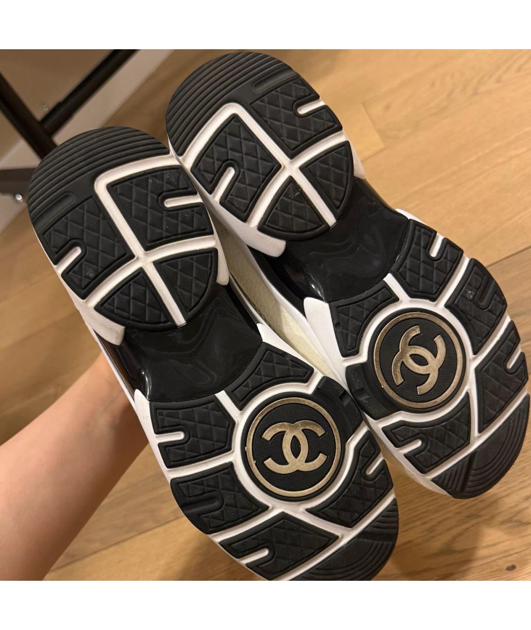 CHANEL Белые кожаные кеды, фото 5