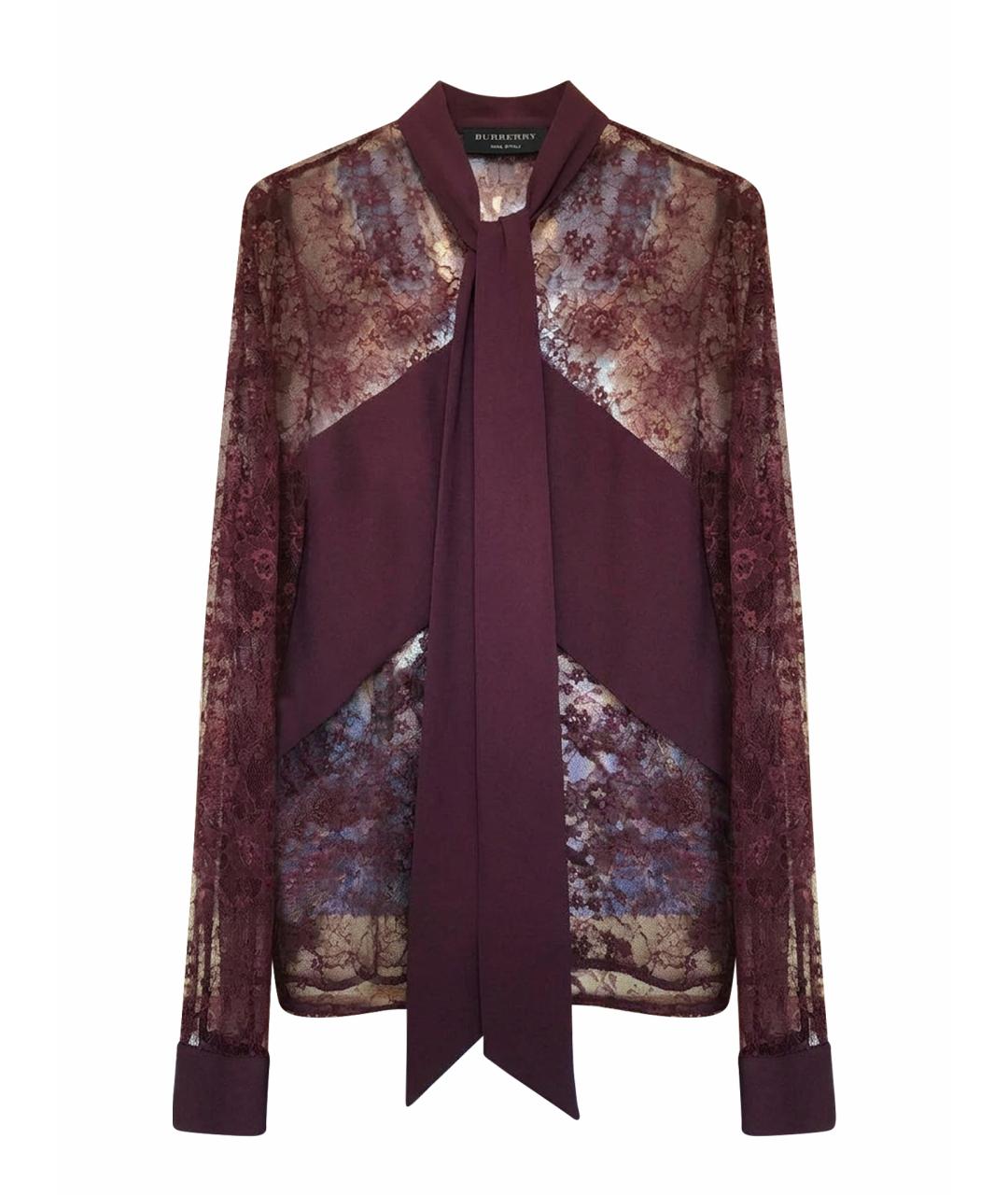 ELIE SAAB Бордовая шелковая блузы, фото 1