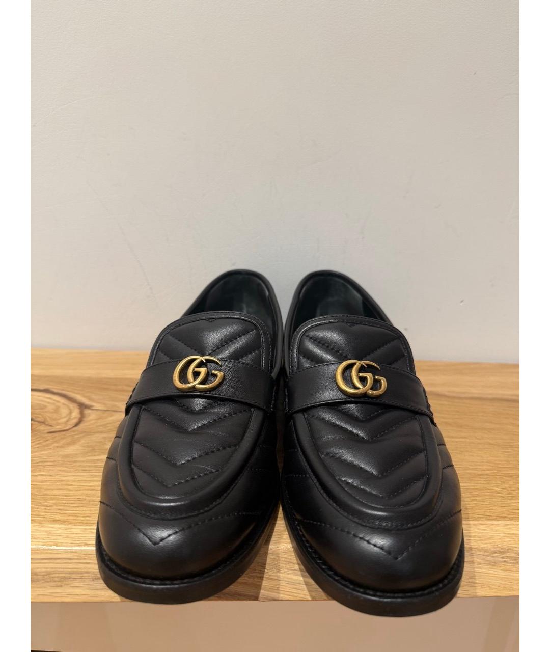 GUCCI Черные кожаные лоферы, фото 2