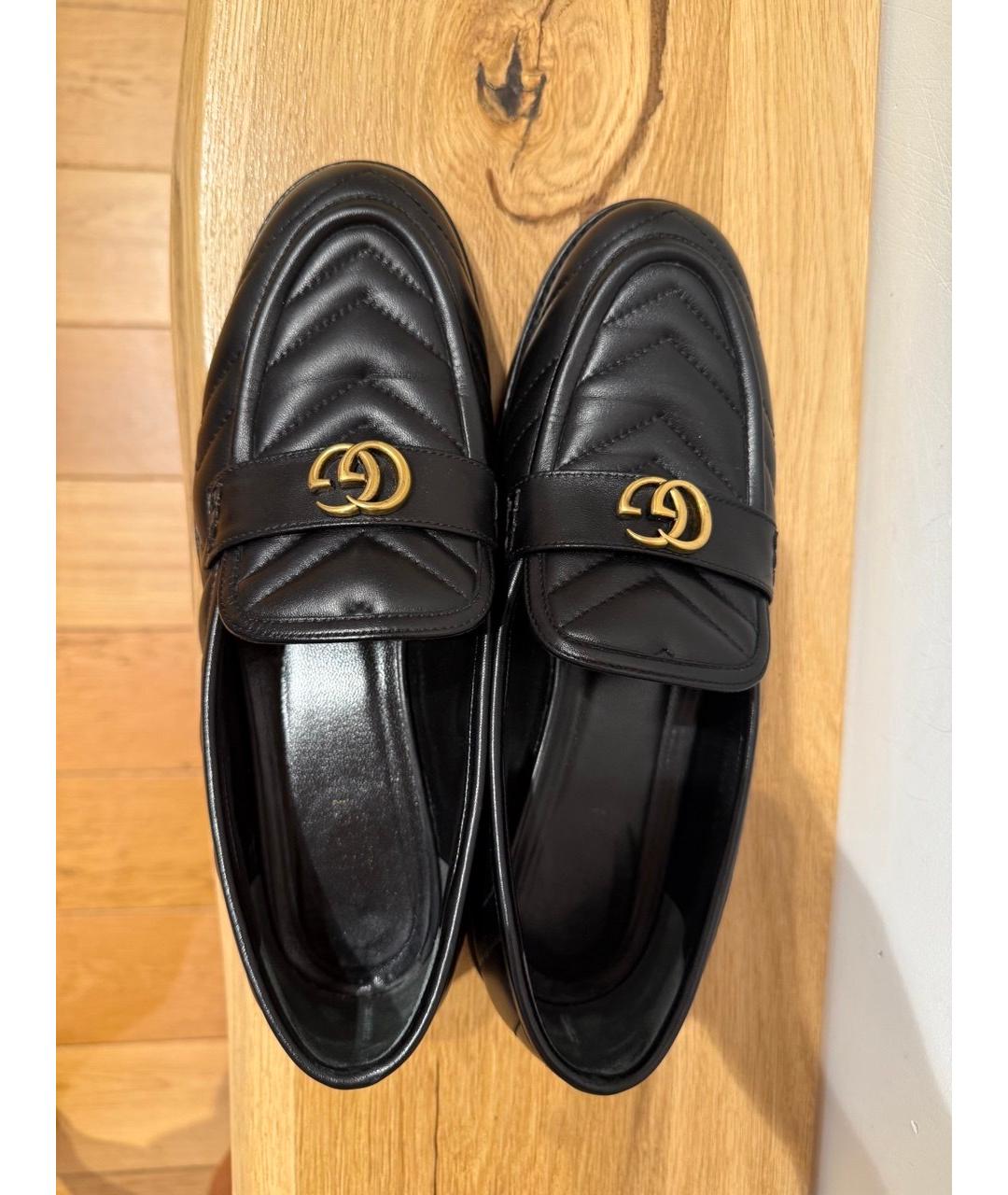 GUCCI Черные кожаные лоферы, фото 3