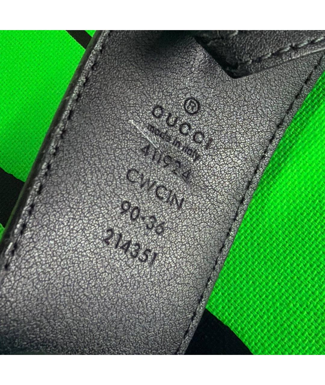 GUCCI Черный кожаный ремень, фото 3
