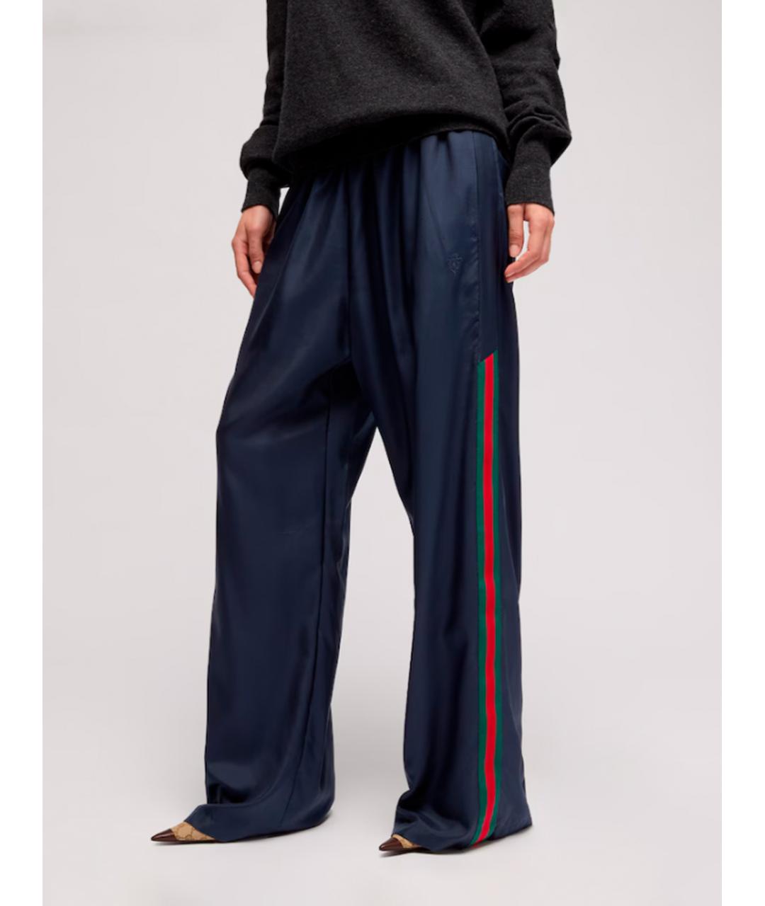 GUCCI Синие брюки широкие, фото 4
