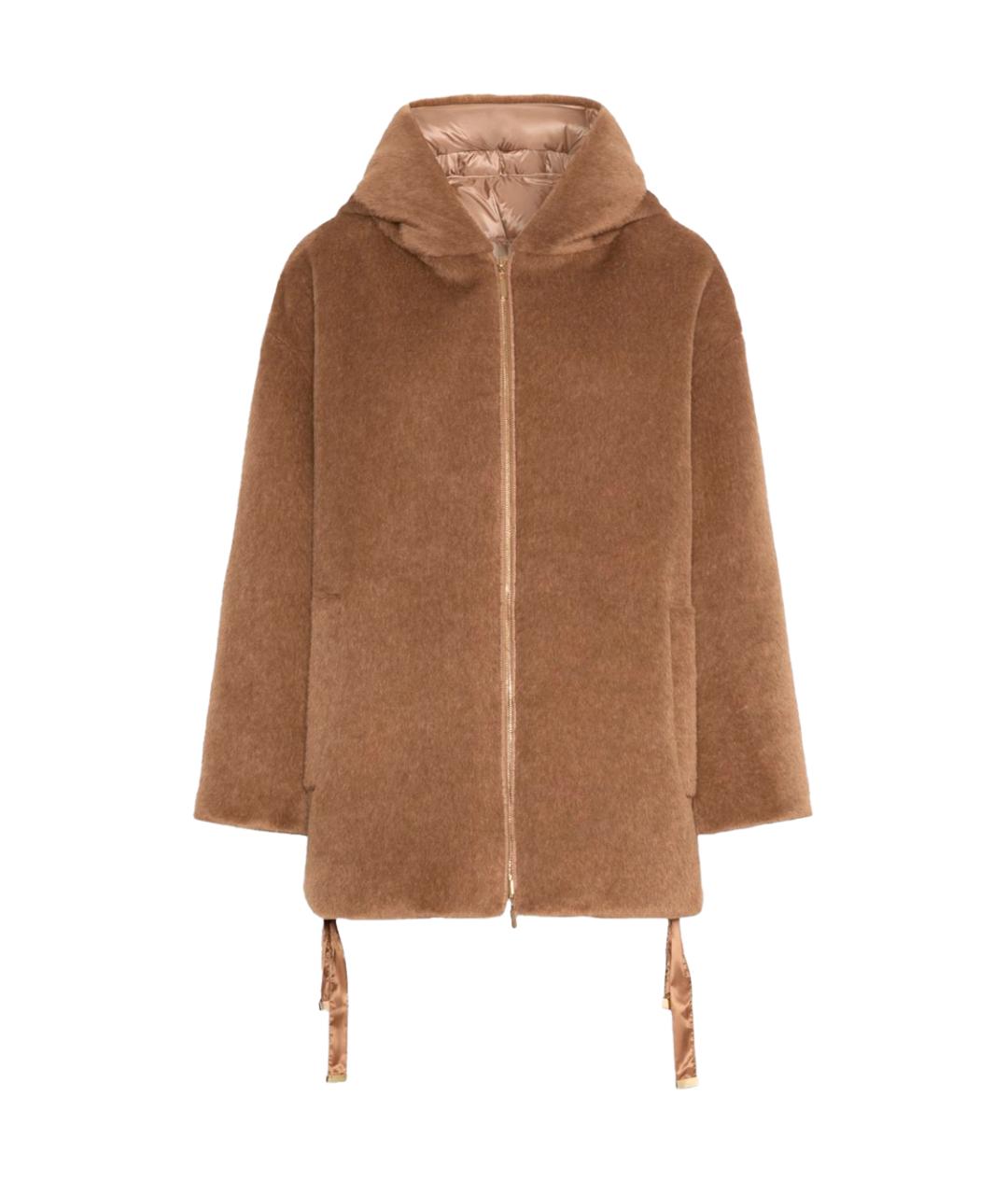MAX MARA Коричневая шерстяная куртка, фото 1