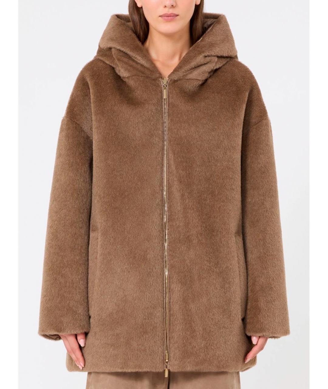 MAX MARA Коричневая шерстяная куртка, фото 2