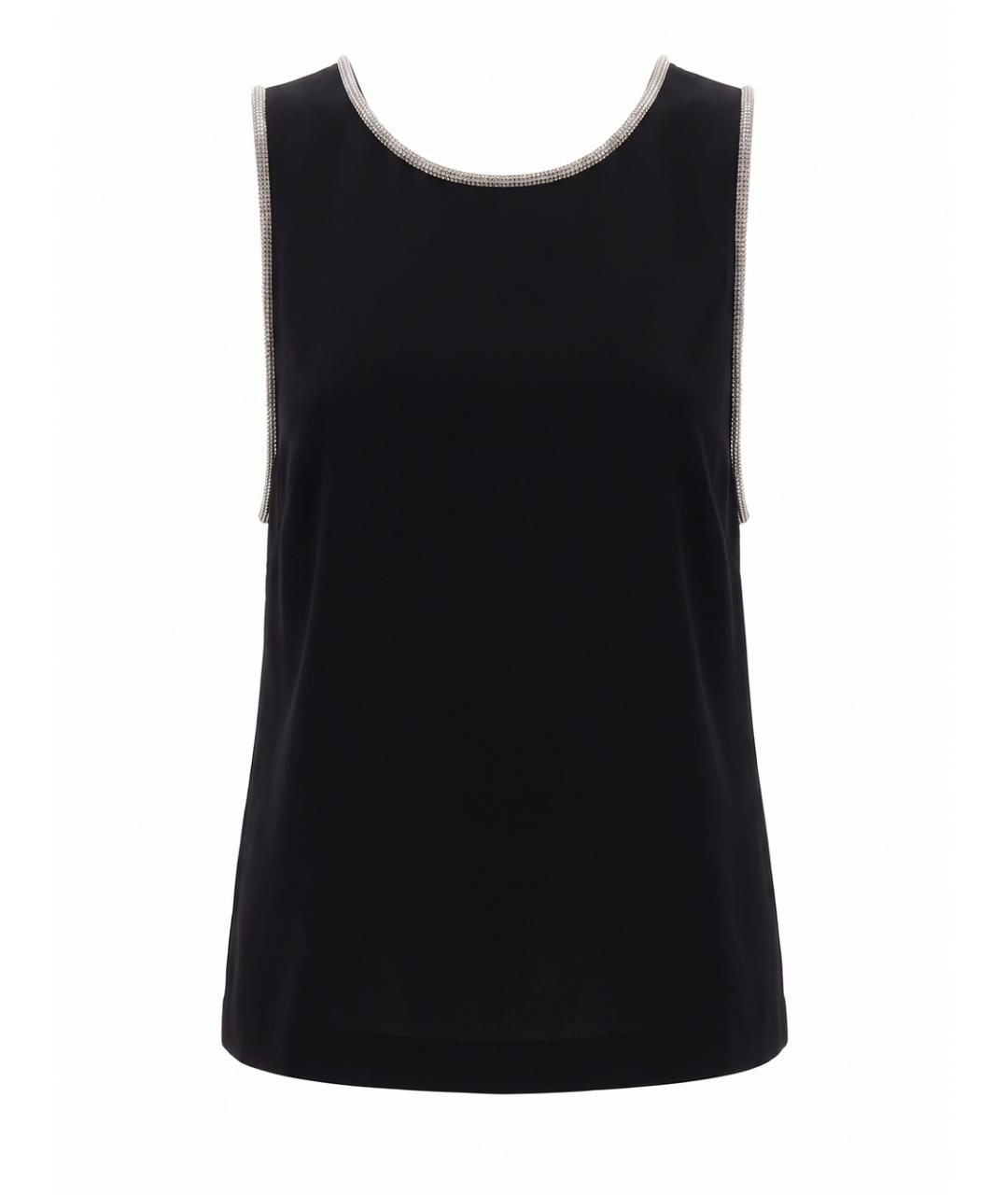 SPORTMAX Черная вискозная майка, фото 1