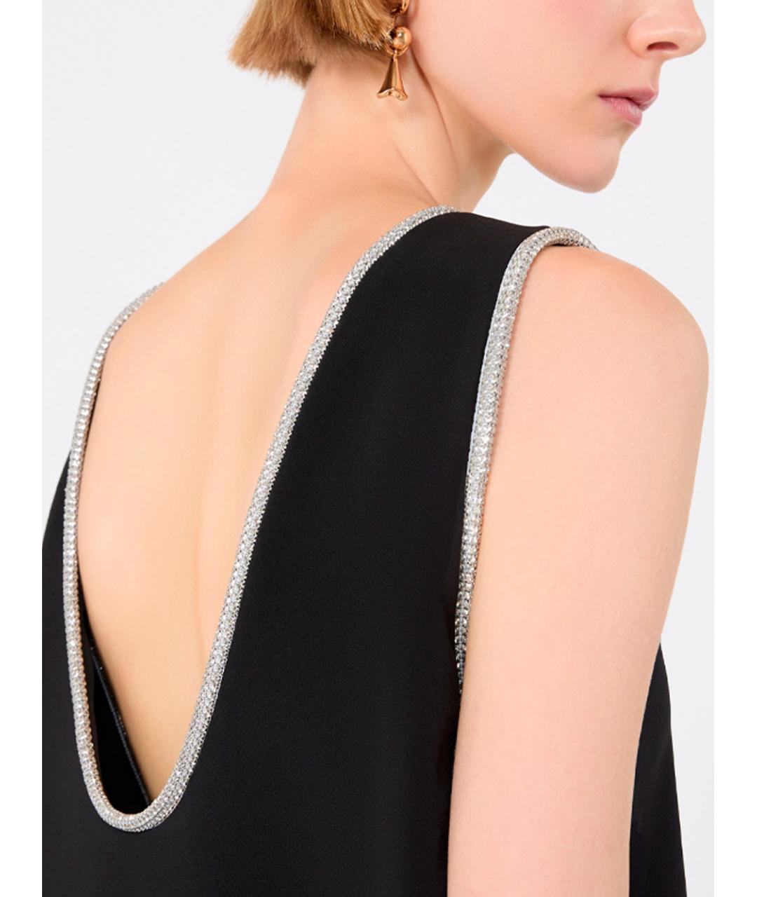 SPORTMAX Черная вискозная майка, фото 5
