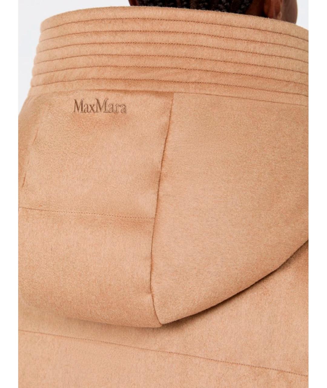 MAX MARA Бежевое кожаное пальто, фото 4