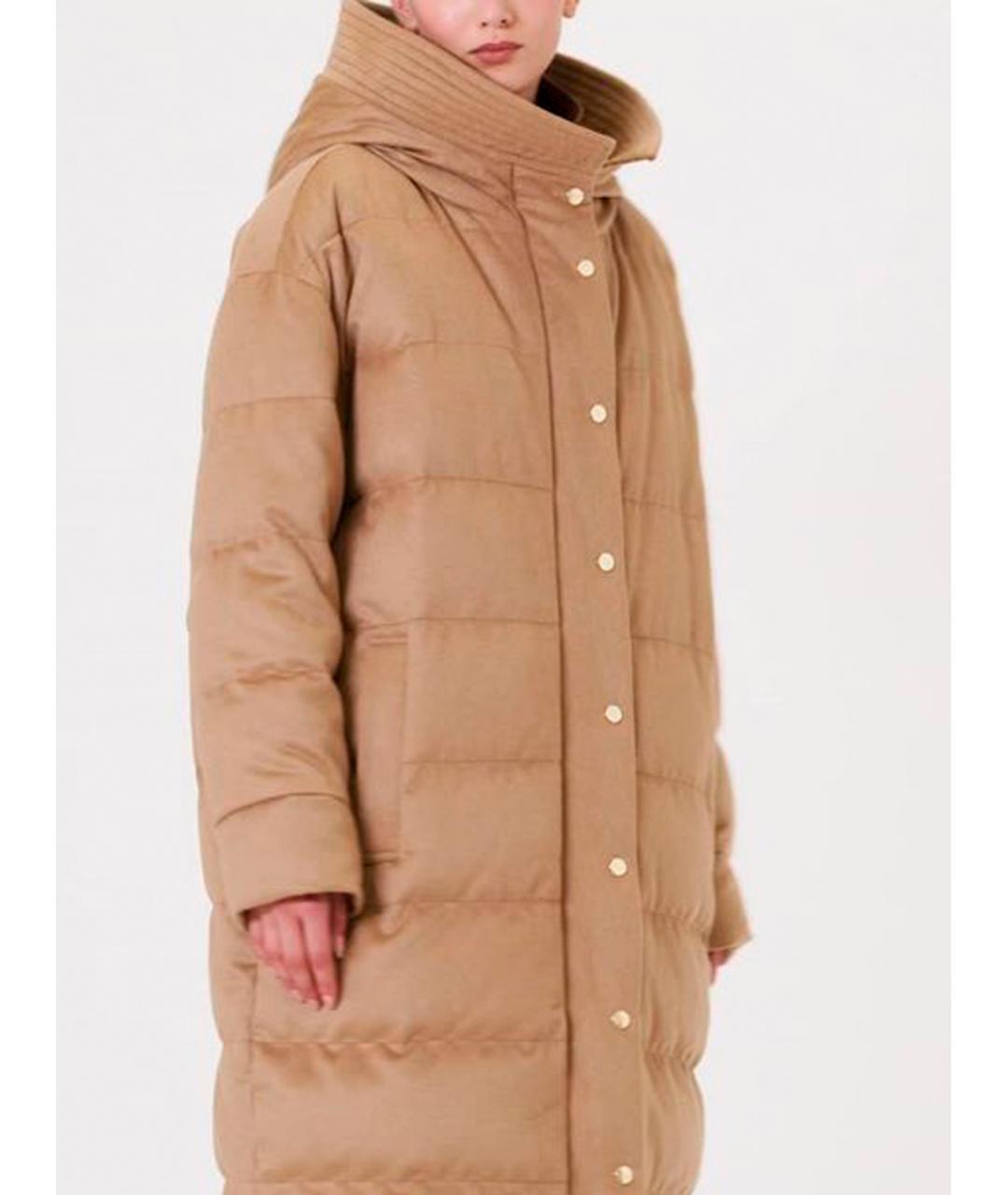 MAX MARA Бежевое кожаное пальто, фото 7