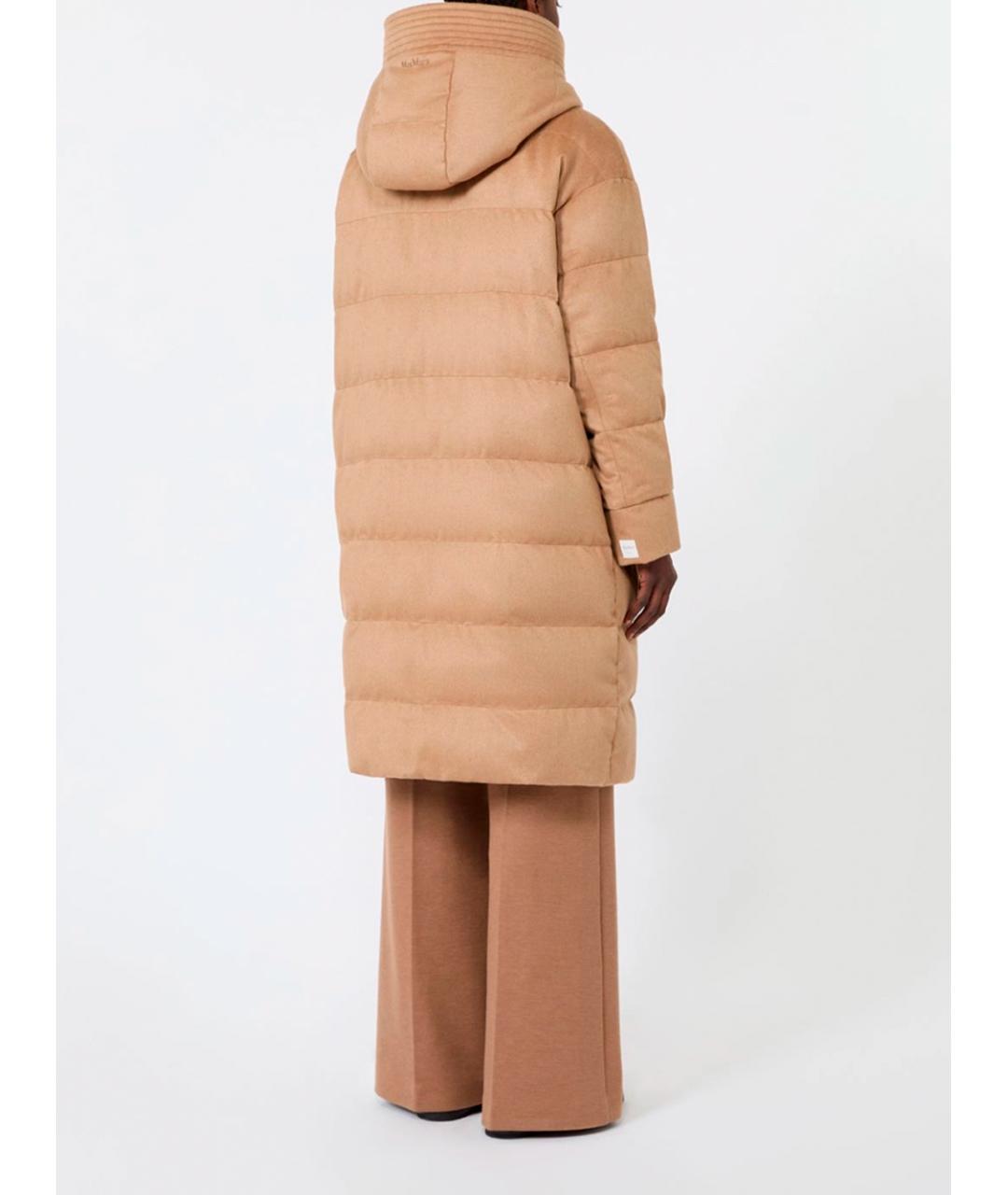 MAX MARA Бежевое кожаное пальто, фото 3