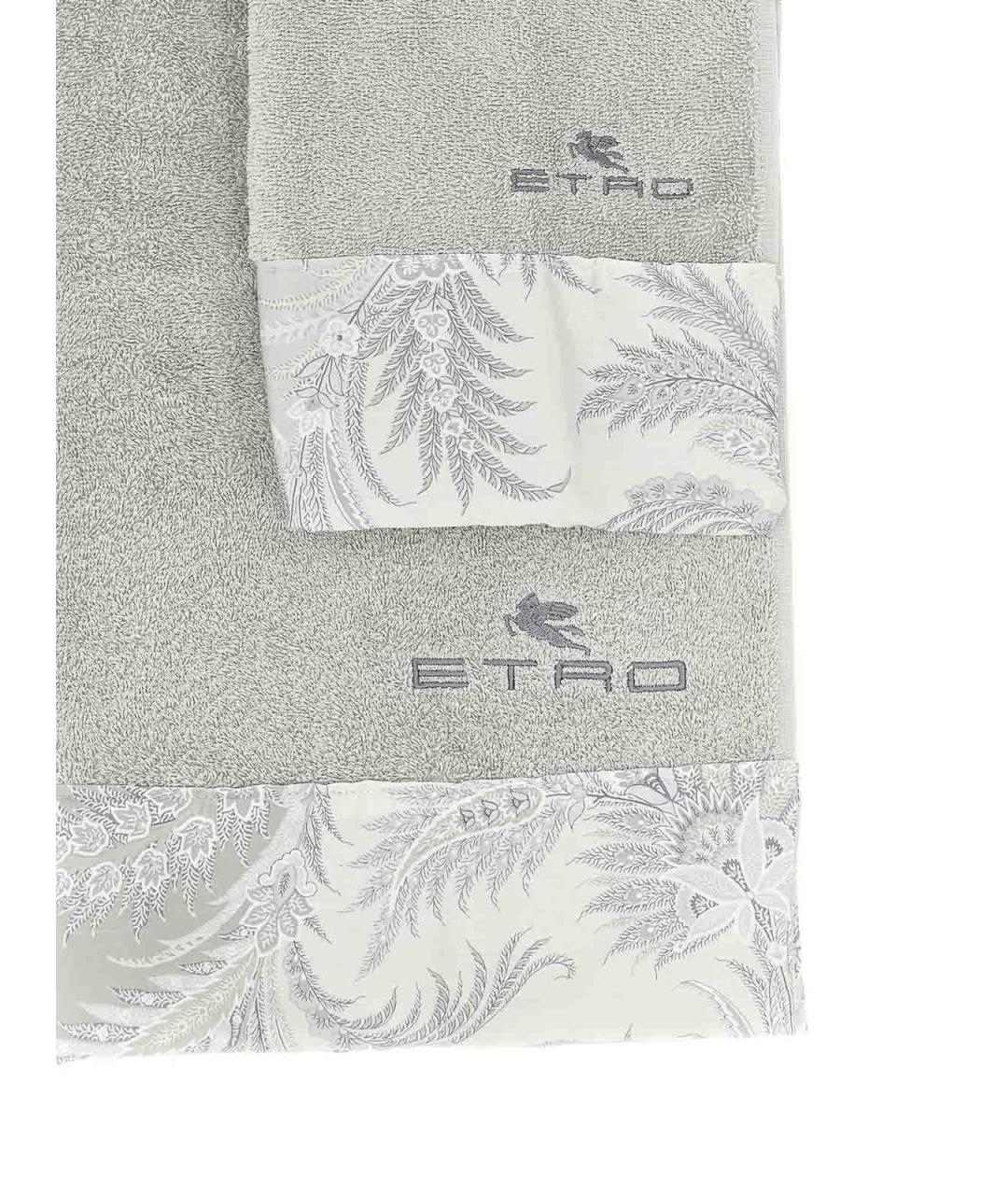 ETRO Серое хлопковое полотенце, фото 3