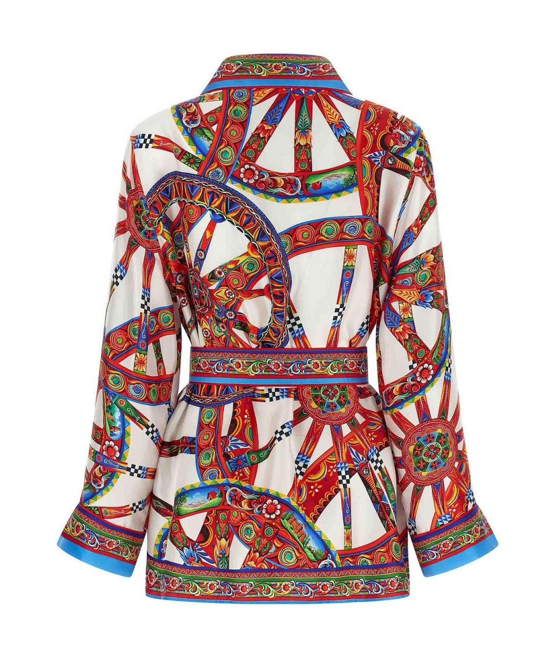DOLCE&GABBANA Мульти шелковая рубашка, фото 2