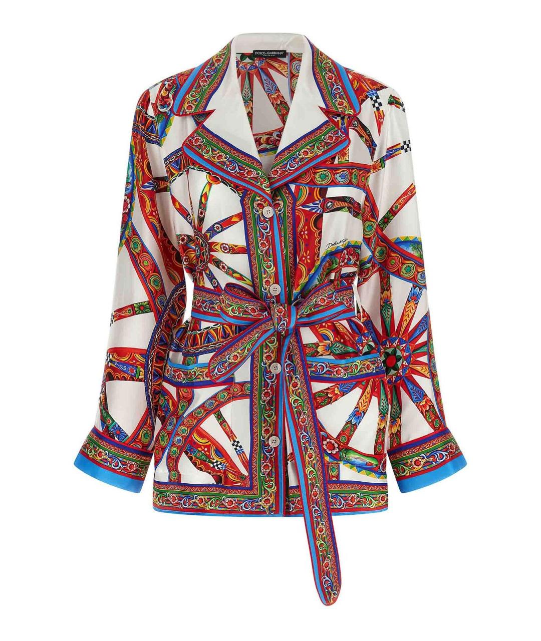 DOLCE&GABBANA Мульти шелковая рубашка, фото 1