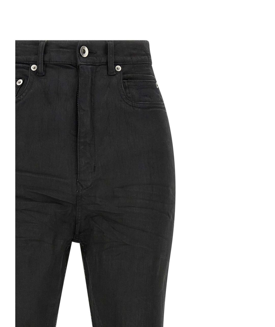 RICK OWENS DRKSHDW Черные хлопковые джинсы клеш, фото 3