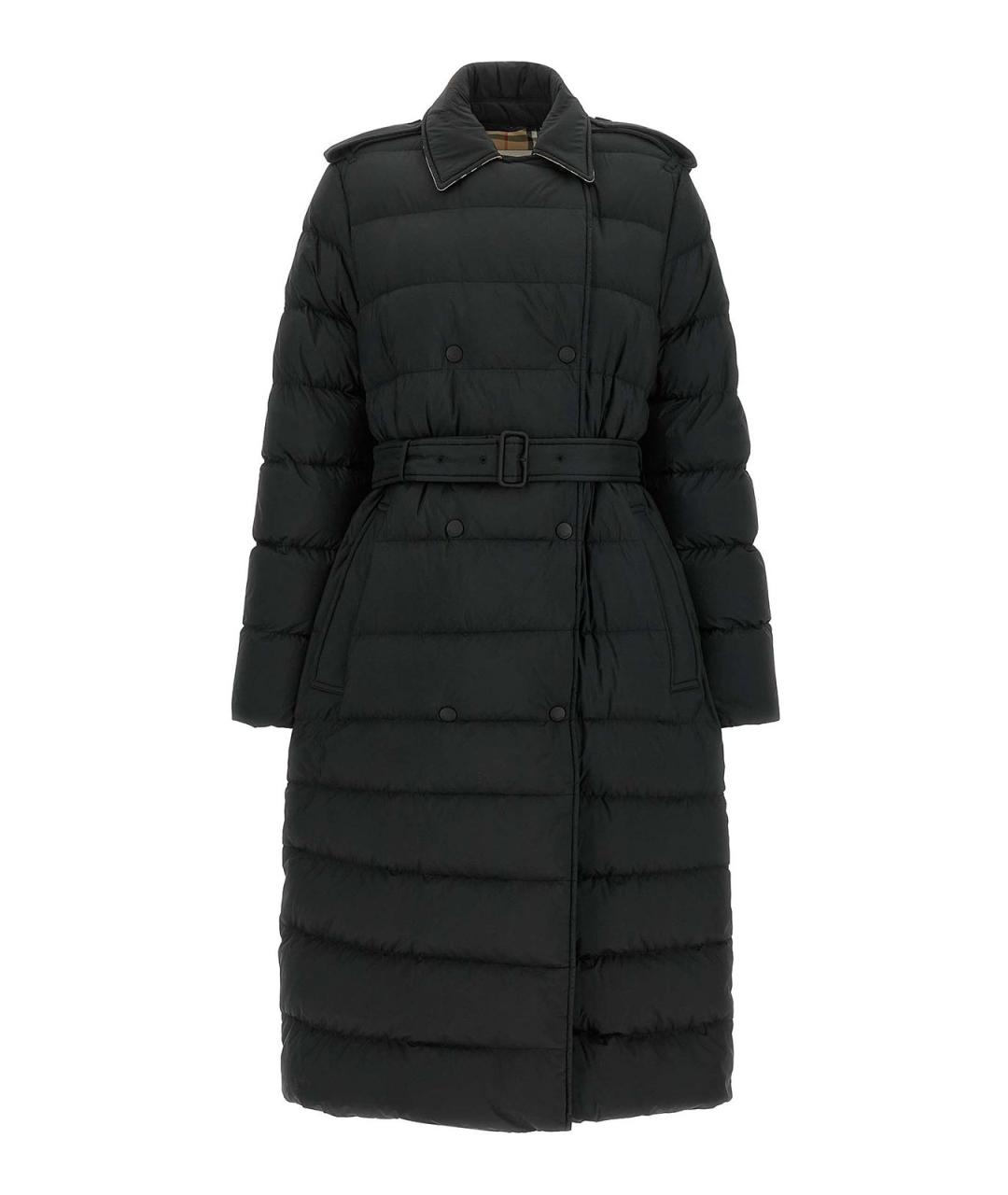 BURBERRY Черный синтетический пуховик, фото 2
