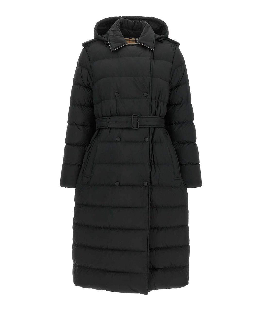 BURBERRY Черный синтетический пуховик, фото 1
