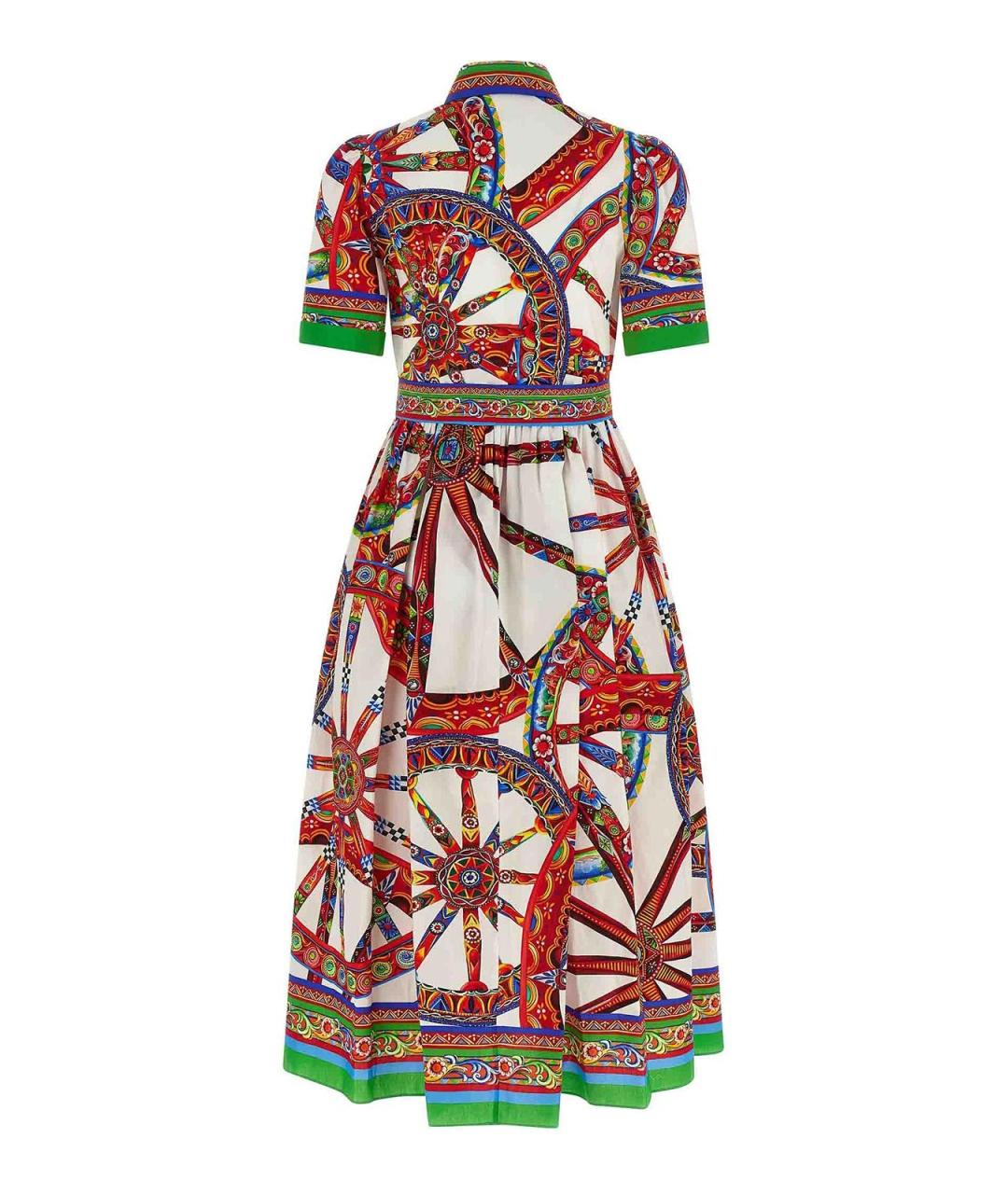 DOLCE&GABBANA Мульти хлопковое повседневное платье, фото 2