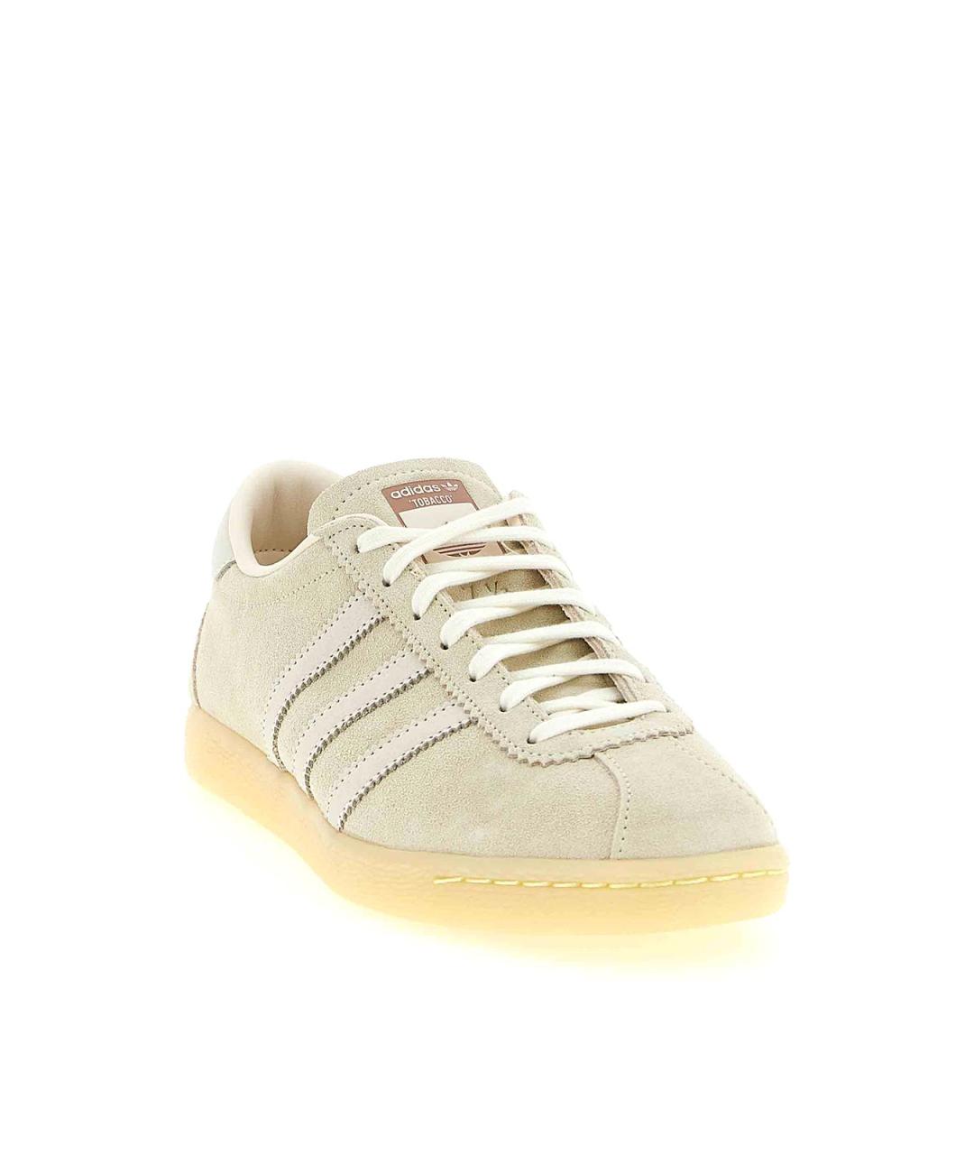 ADIDAS Бежевые замшевые низкие кроссовки / кеды, фото 2