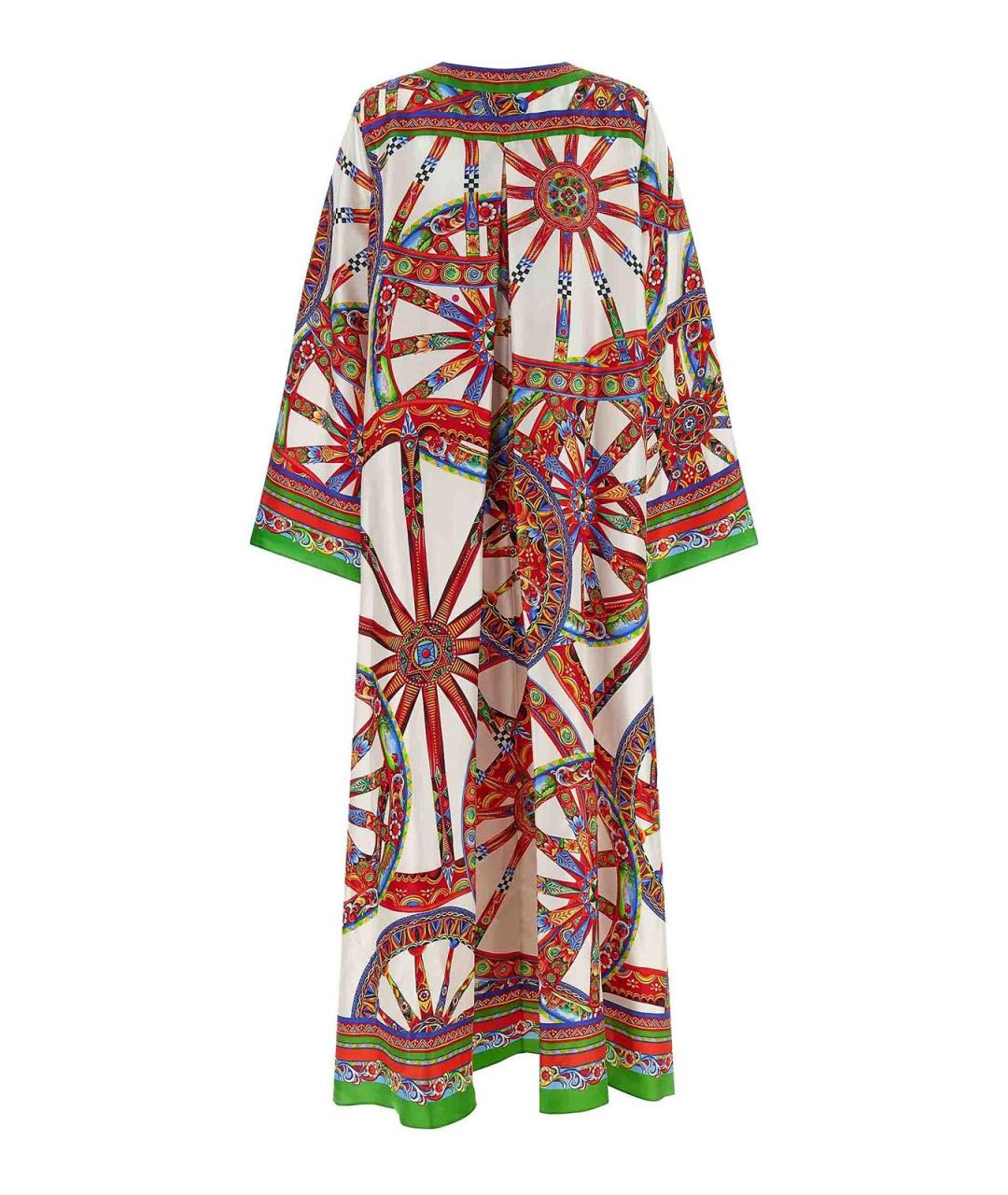 DOLCE&GABBANA Мульти шелковое платье, фото 2