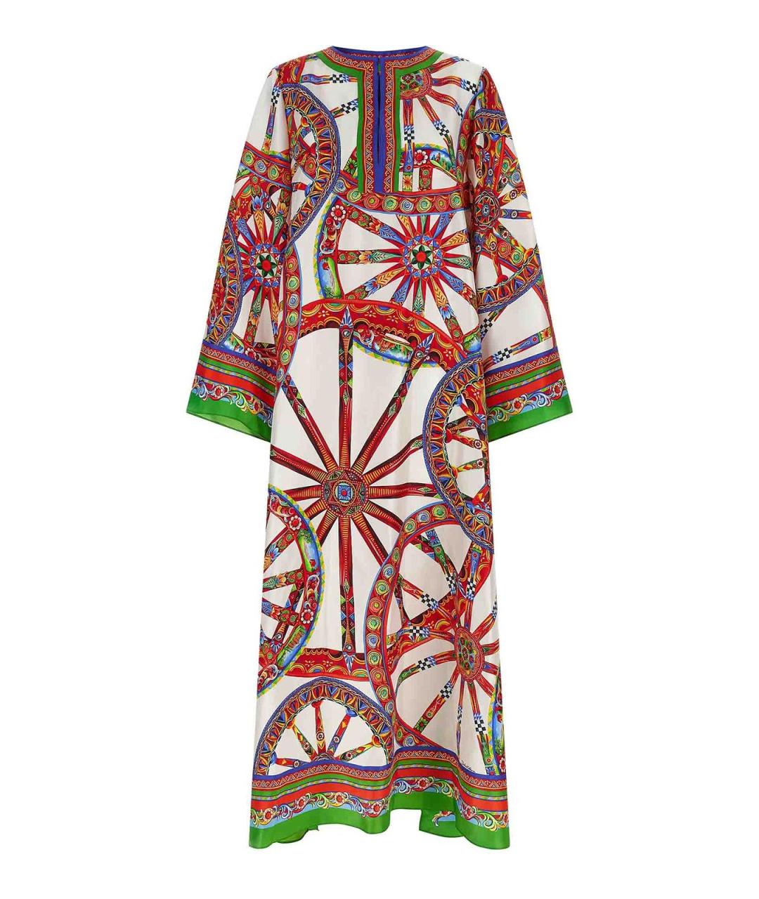 DOLCE&GABBANA Мульти шелковое платье, фото 1