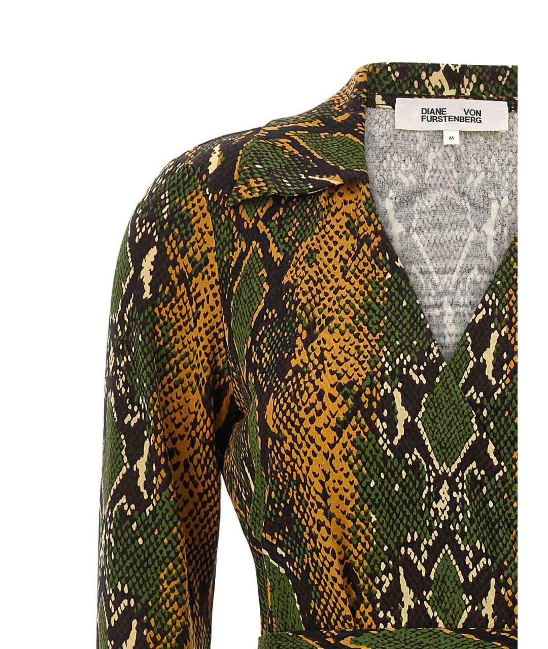 DIANE VON FURSTENBERG Мульти шелковое повседневное платье, фото 3
