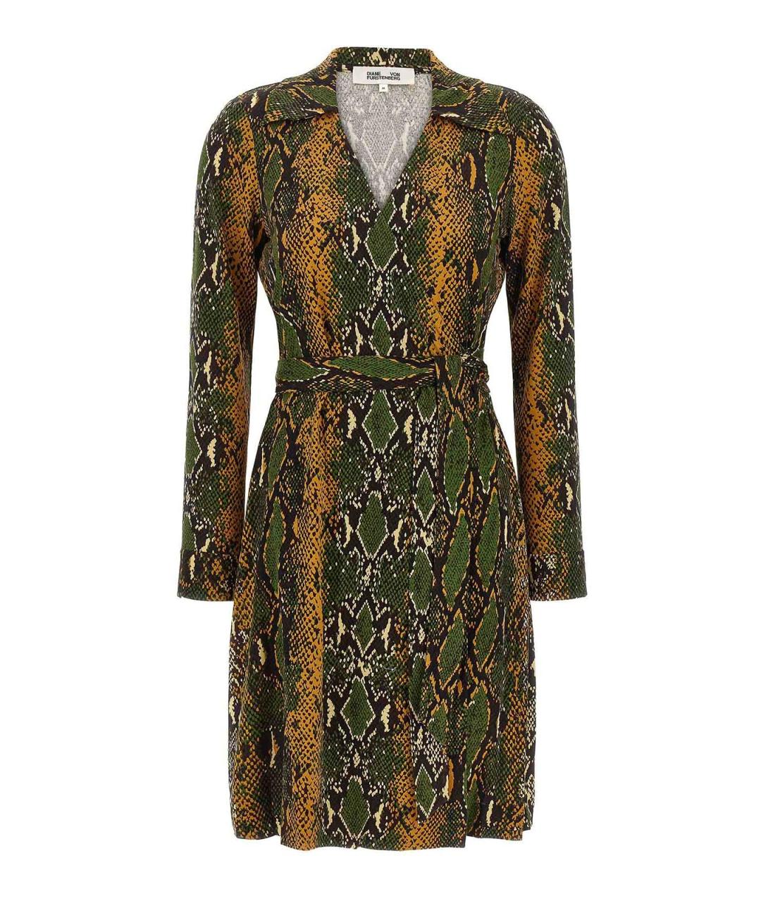 DIANE VON FURSTENBERG Мульти шелковое повседневное платье, фото 1