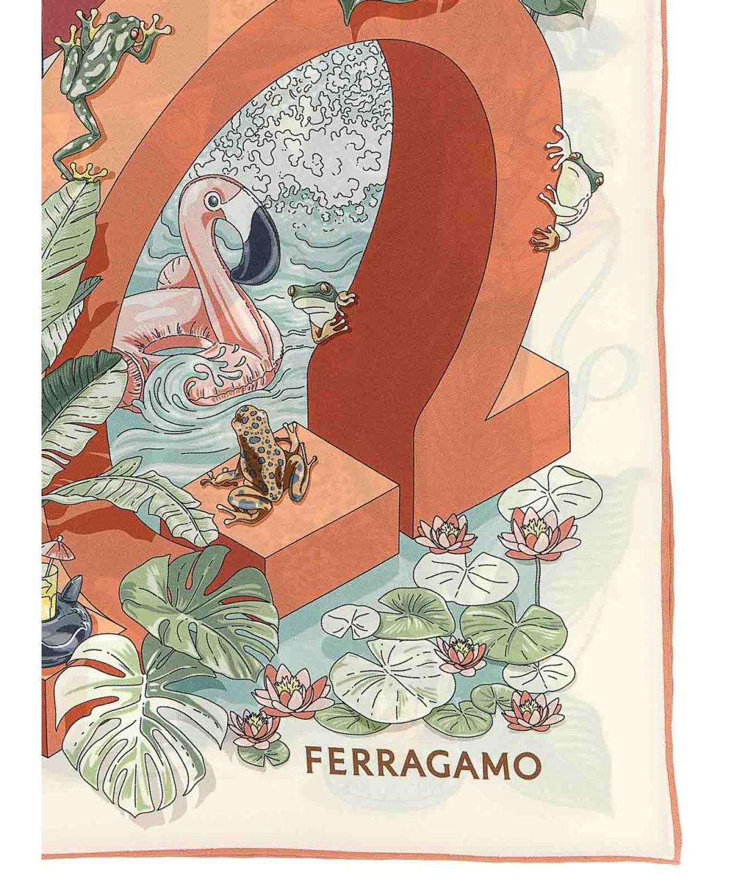 FERRAGAMO Мульти шелковый платок, фото 2