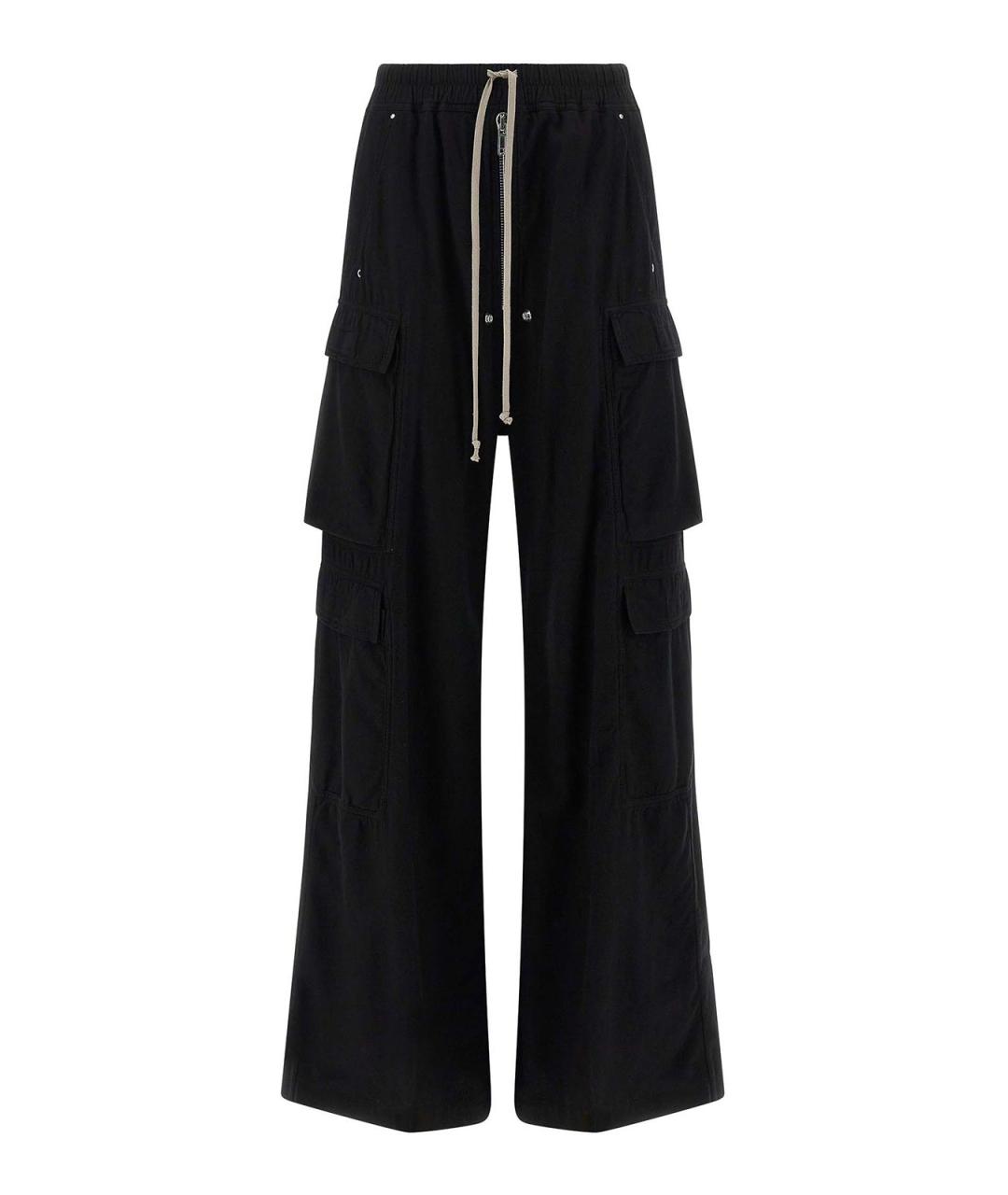 RICK OWENS DRKSHDW Черные хлопковые брюки широкие, фото 1