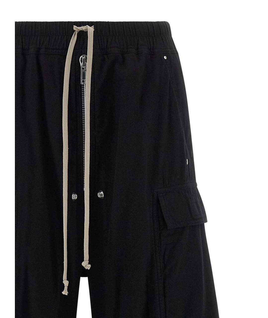 RICK OWENS DRKSHDW Черные хлопковые брюки широкие, фото 3