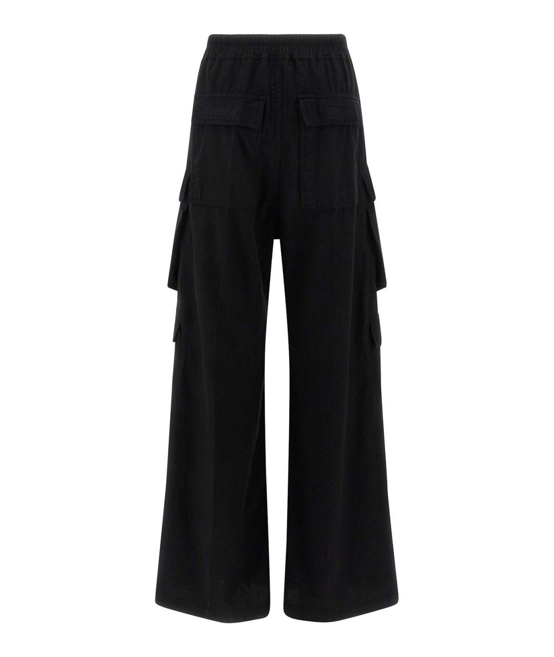 RICK OWENS DRKSHDW Черные хлопковые брюки широкие, фото 2
