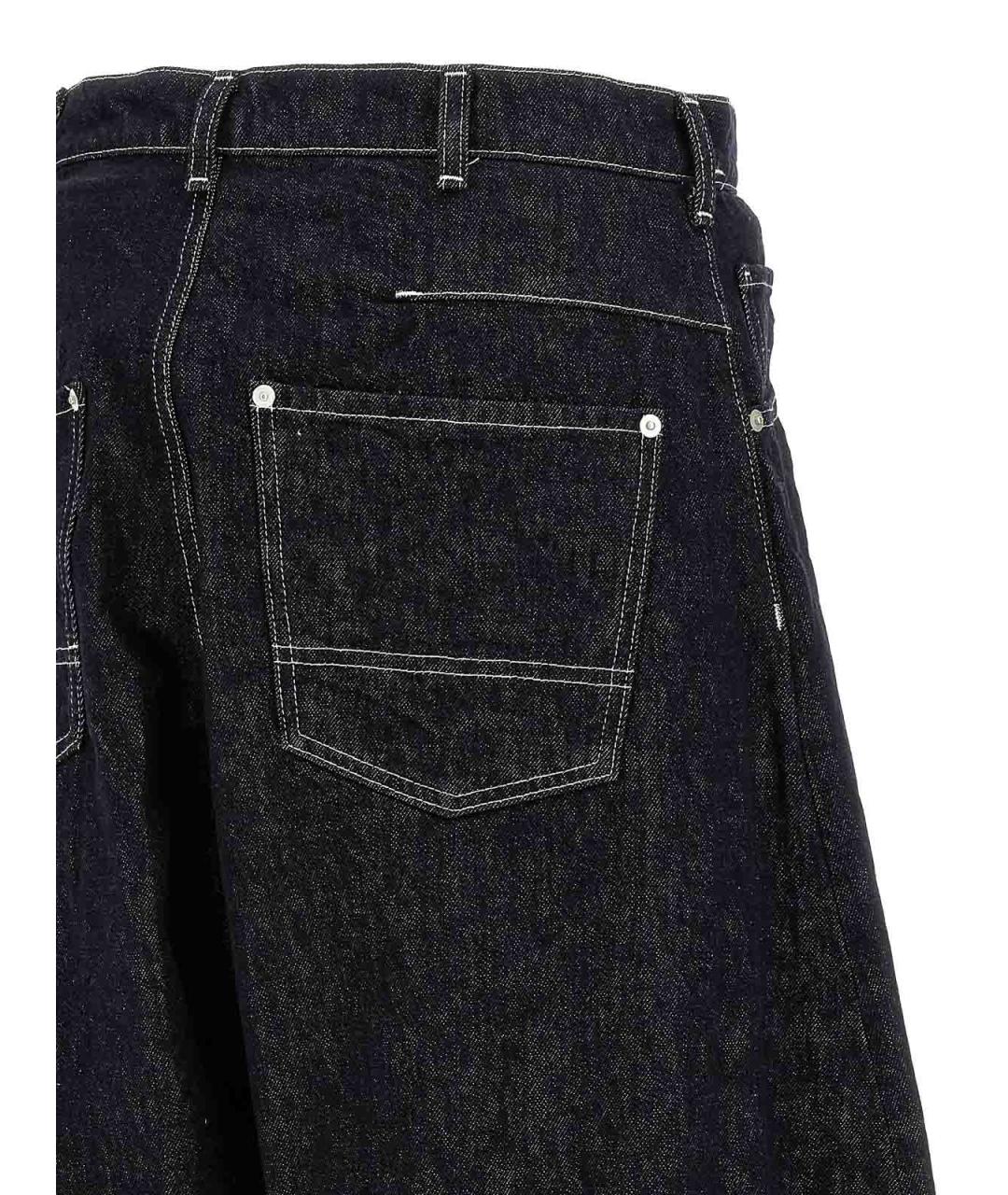 COMME DES GARÇONS HOMME PLUS Синие хлопковые прямые джинсы, фото 4