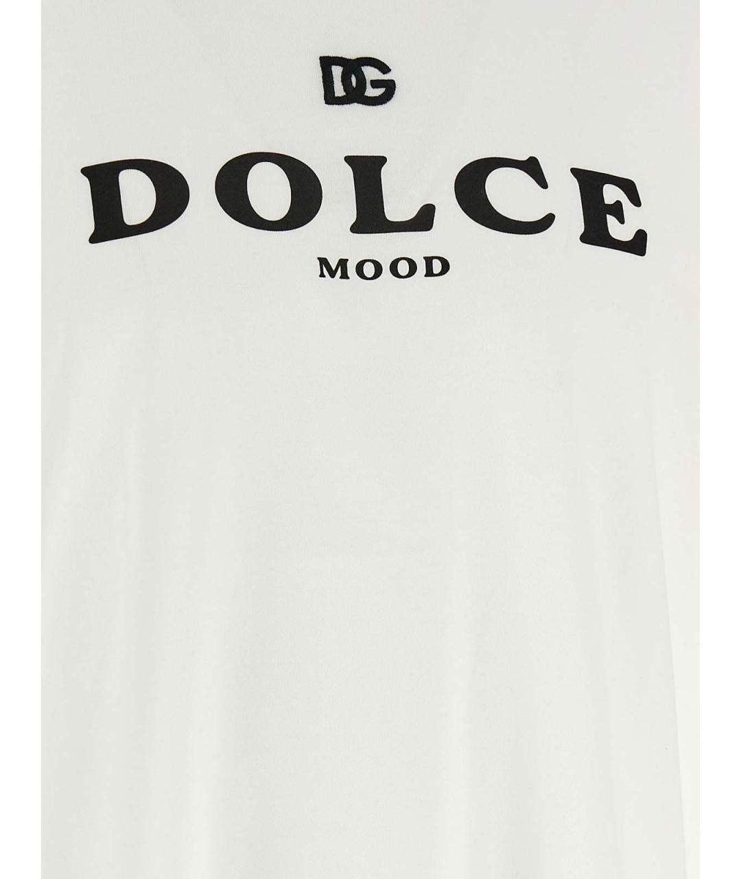 DOLCE&GABBANA Белая хлопковая футболка, фото 4