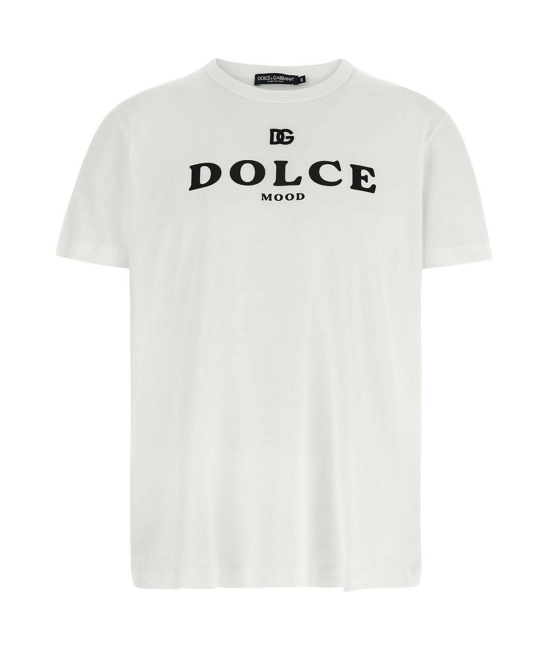 DOLCE&GABBANA Белая хлопковая футболка, фото 1