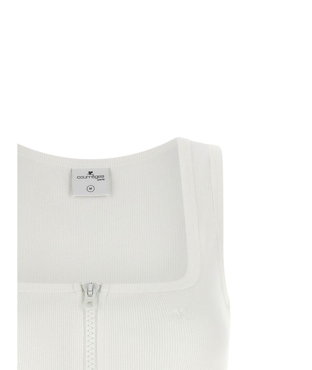 COURREGES Белая хлопковая майка, фото 3