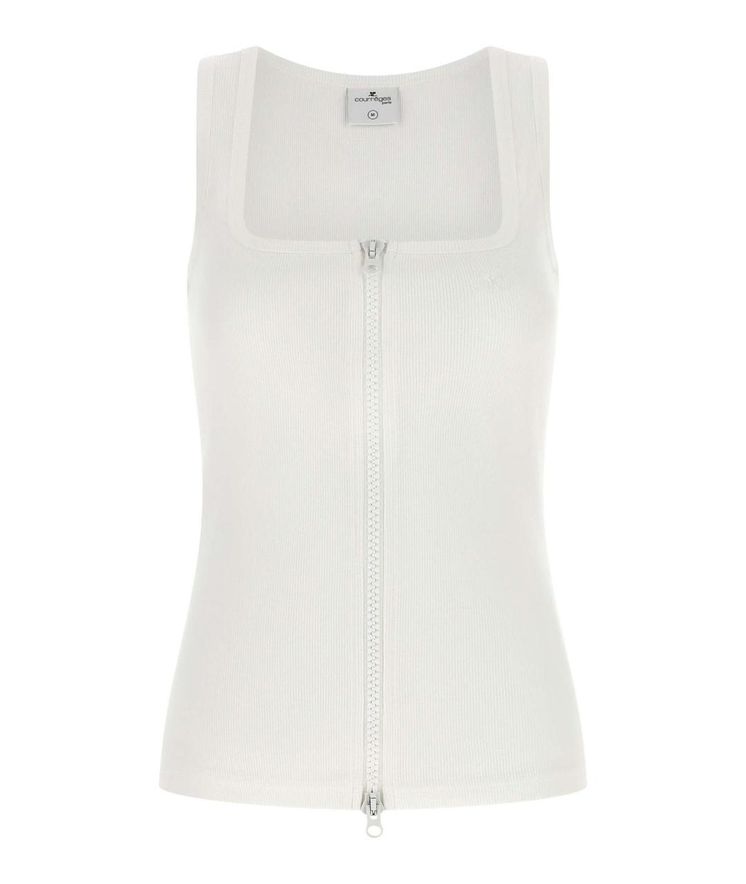 COURREGES Белая хлопковая майка, фото 1