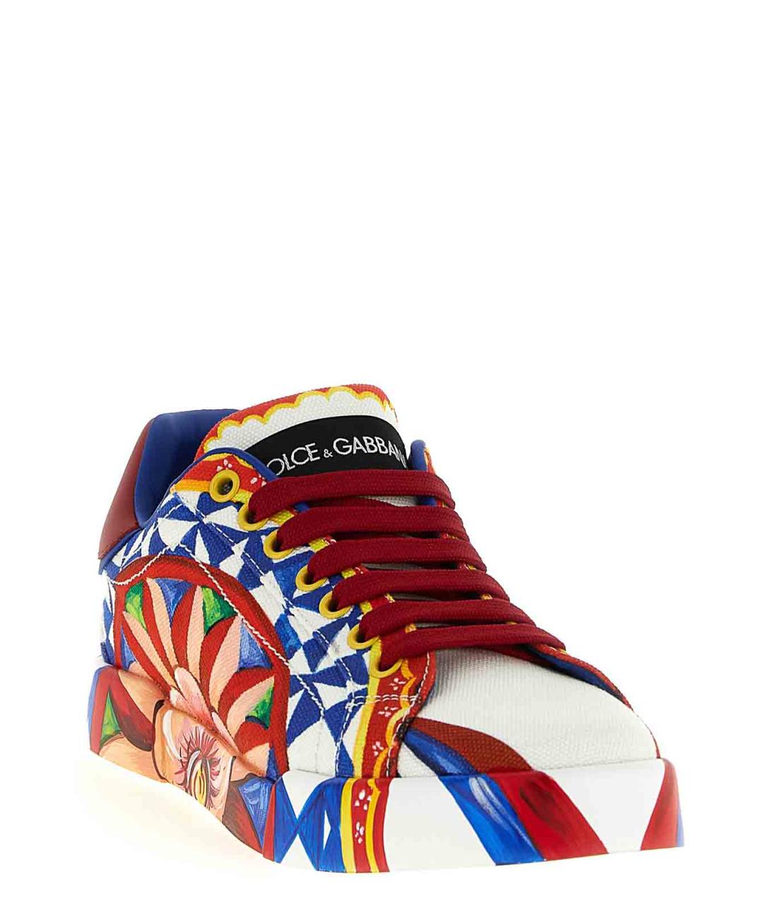 DOLCE&GABBANA Мульти кожаные кеды, фото 2