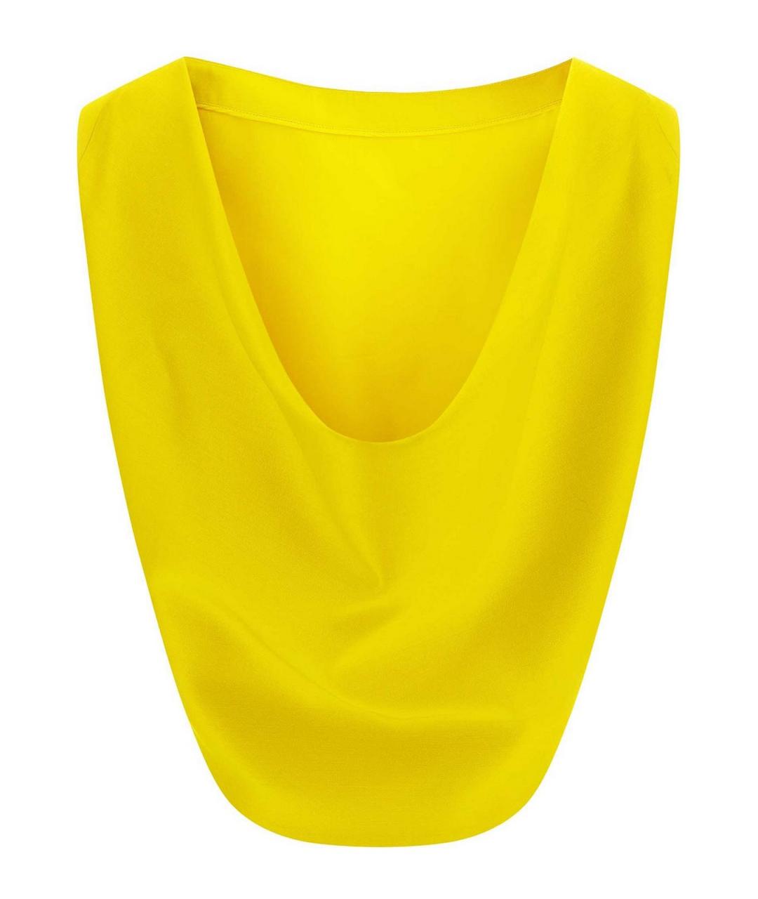 BALENCIAGA Желтая шерстяная майка, фото 2