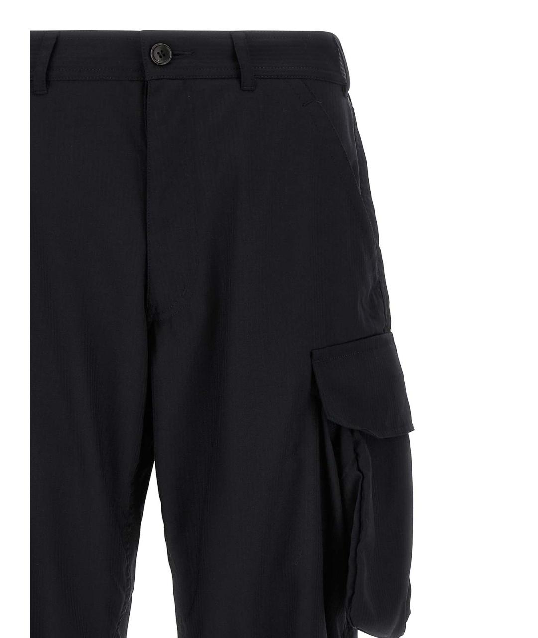 COMME DES GARÇONS Синие шерстяные повседневные брюки, фото 3