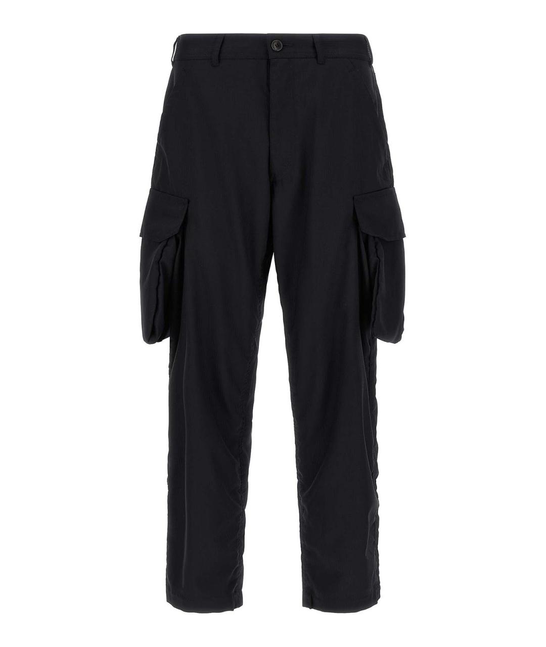 COMME DES GARÇONS Синие шерстяные повседневные брюки, фото 1