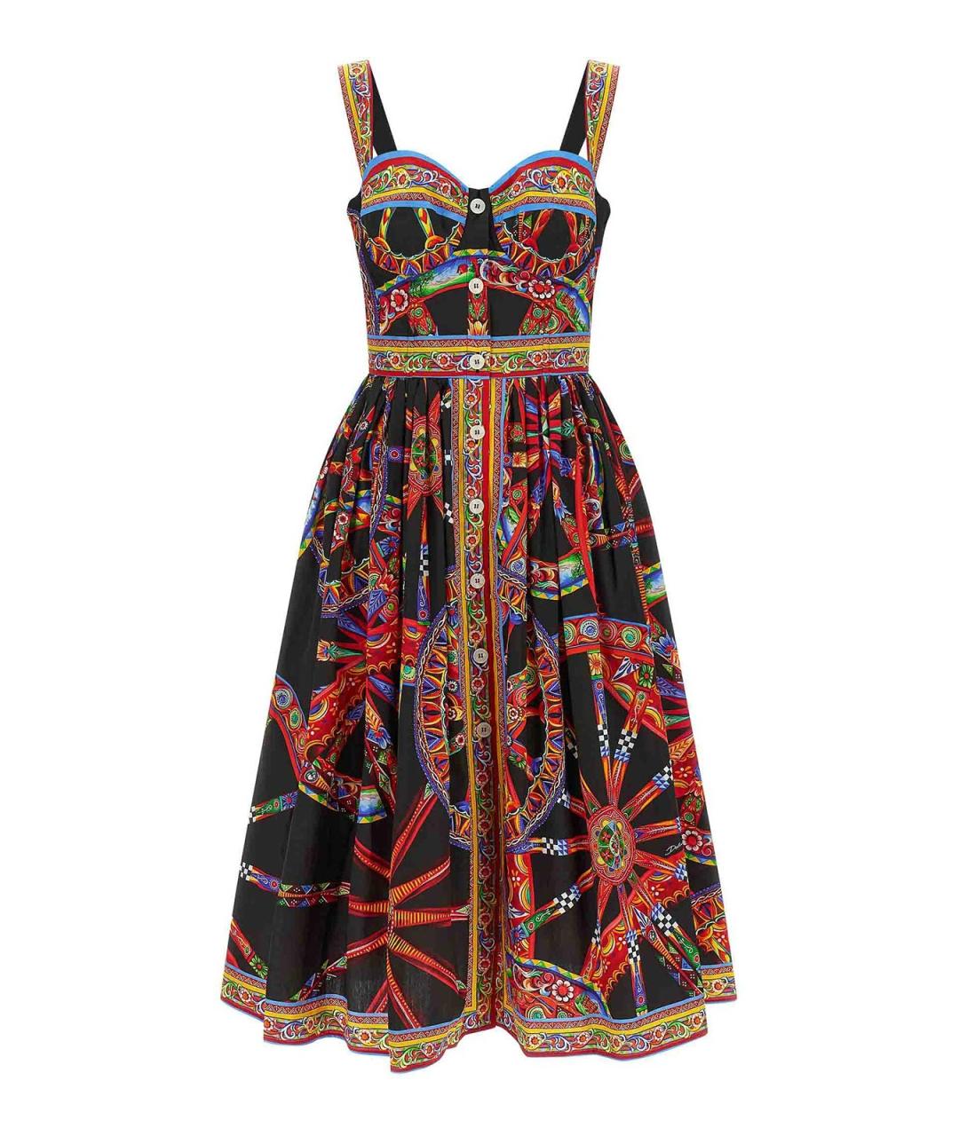 DOLCE&GABBANA Мульти хлопковый сарафан, фото 1