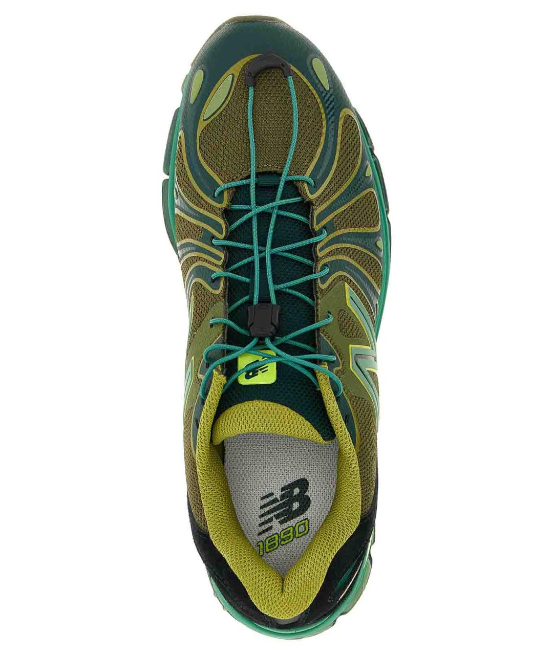 NEW BALANCE Зеленые текстильные низкие кроссовки / кеды, фото 4