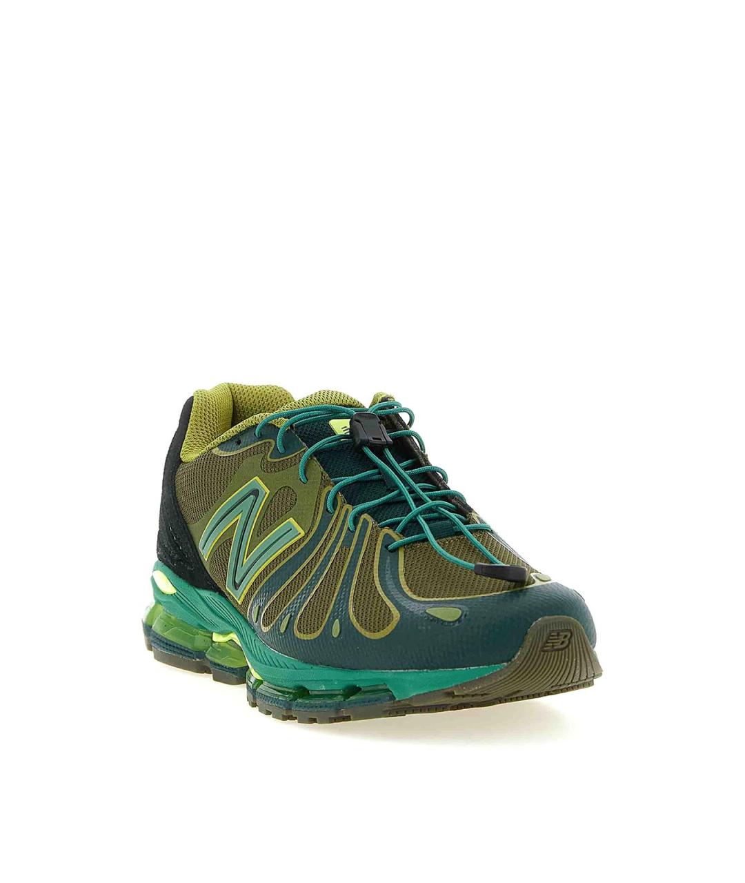 NEW BALANCE Зеленые текстильные низкие кроссовки / кеды, фото 2