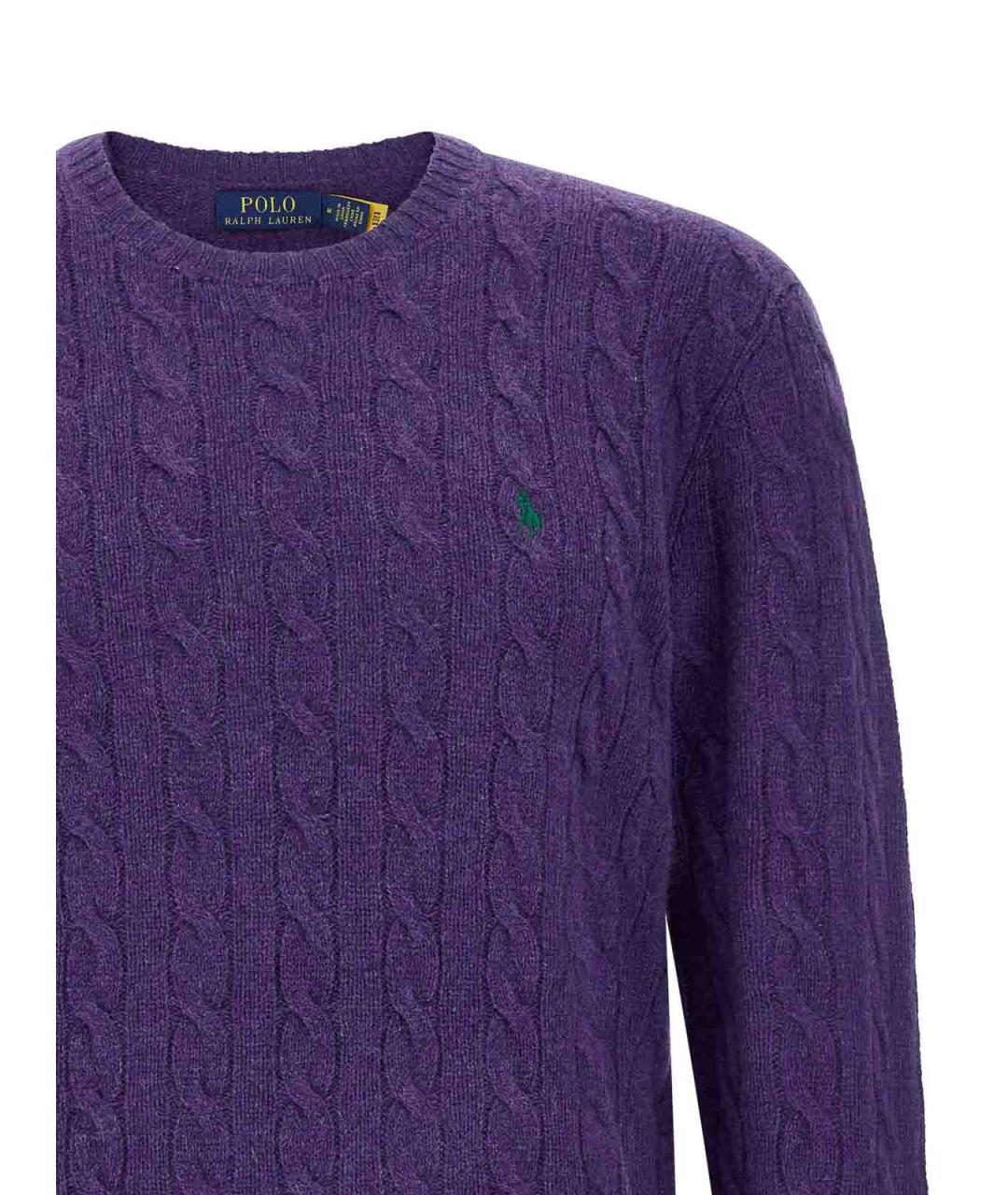 POLO RALPH LAUREN Фиолетовый шерстяной джемпер / свитер, фото 3