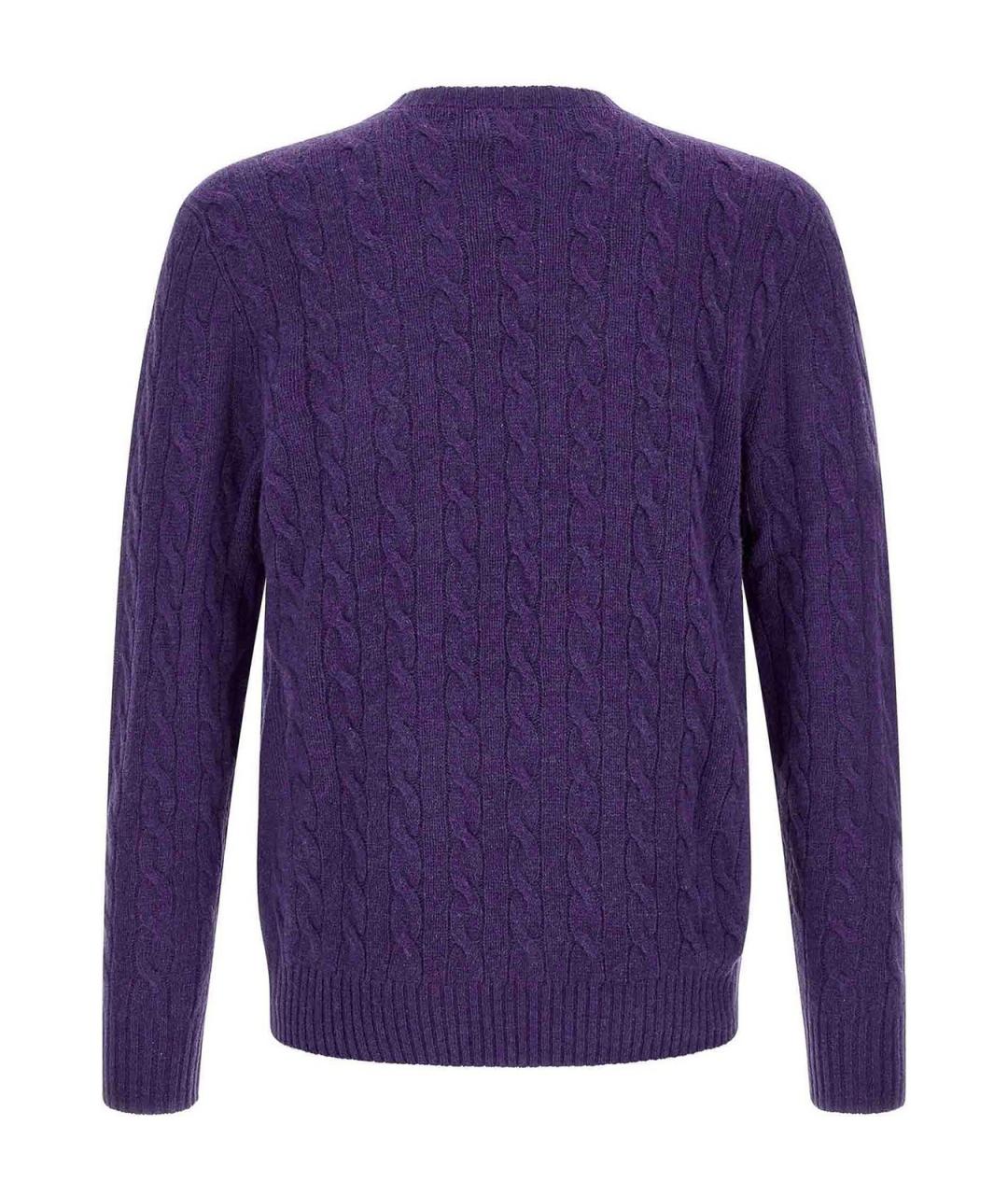 POLO RALPH LAUREN Фиолетовый шерстяной джемпер / свитер, фото 2