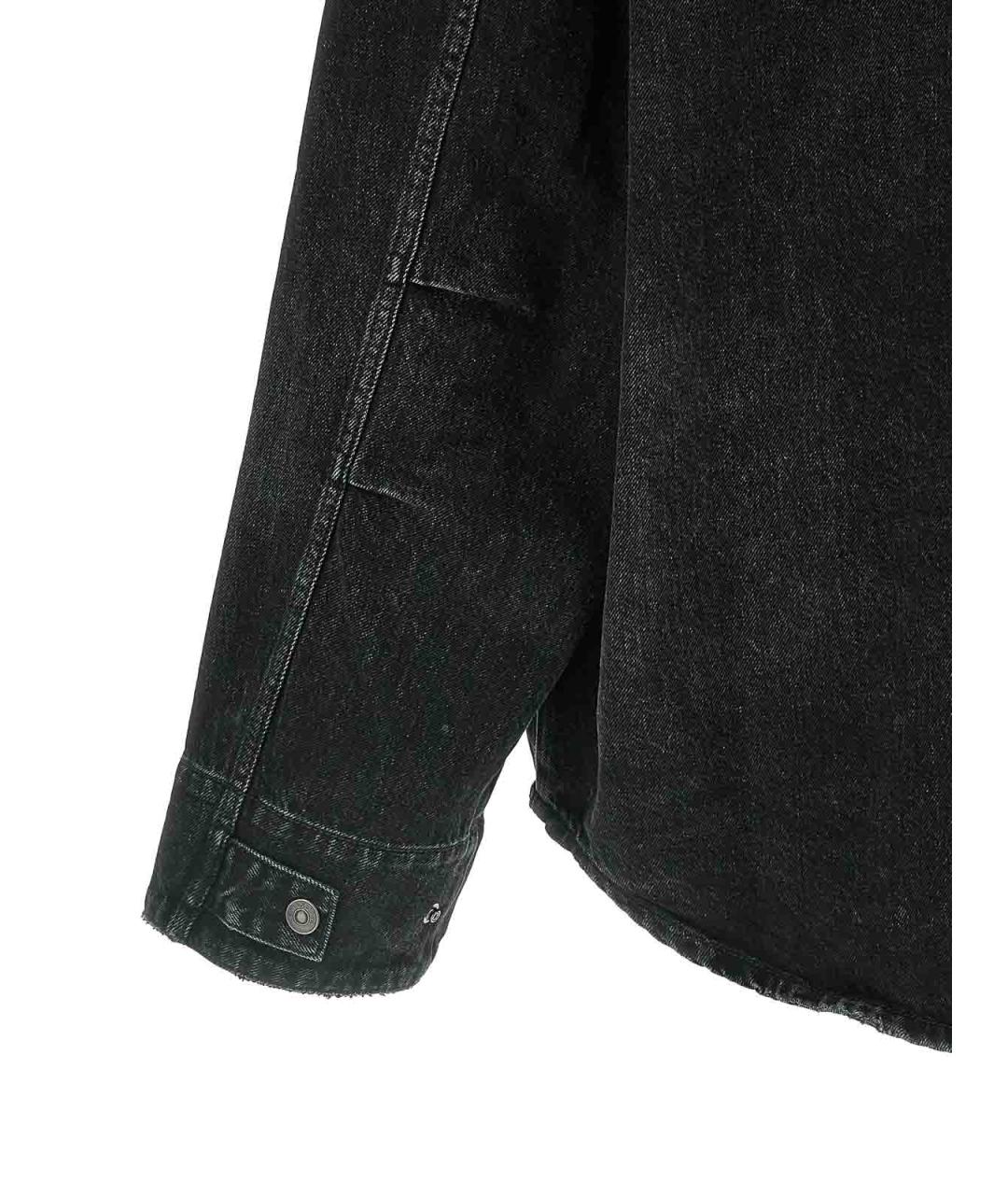 BALENCIAGA Черная деним куртка, фото 4